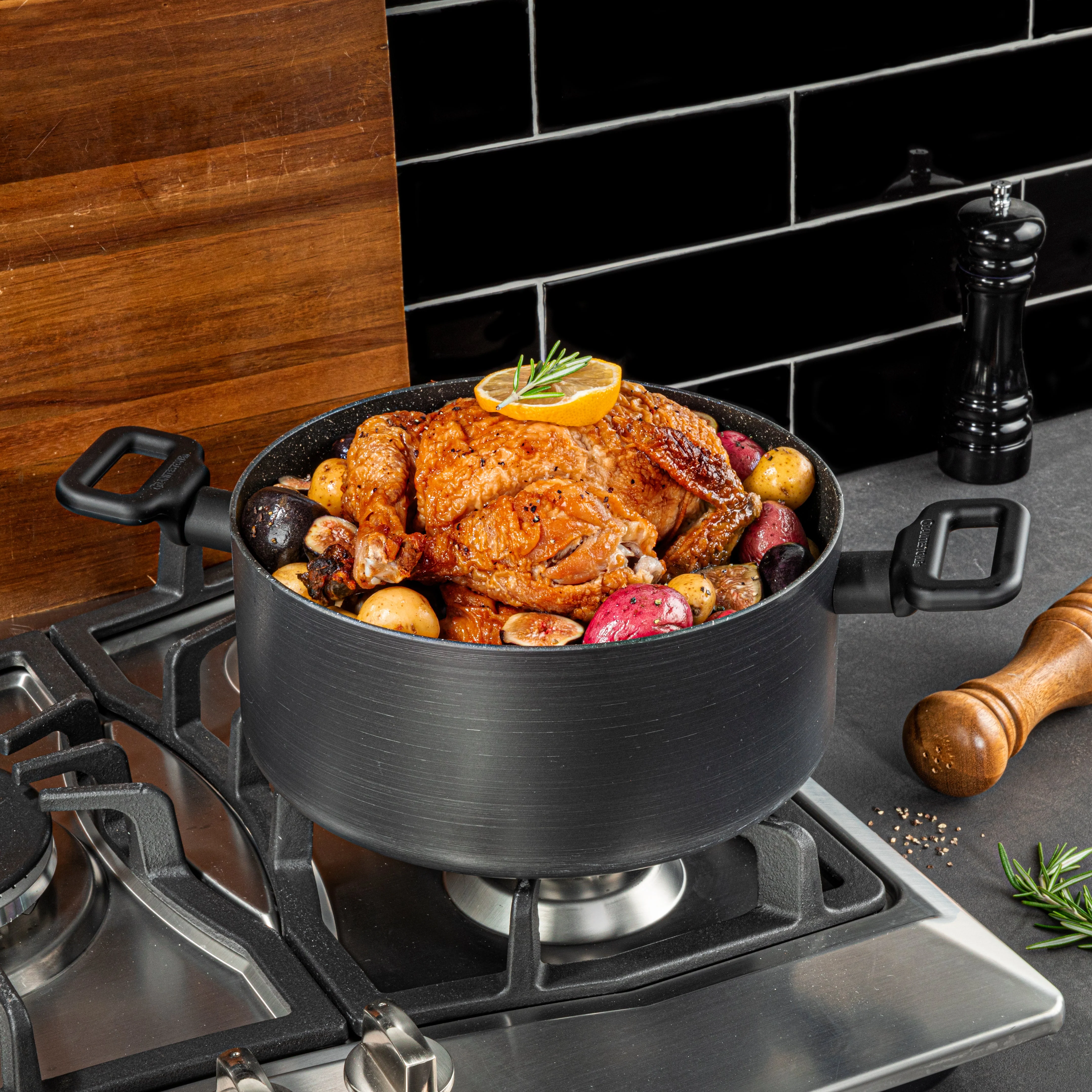 Granitestone 13-Piece Pro Premier Hard Anodized Stovetop Set with Easy Grip Handles - Image 12