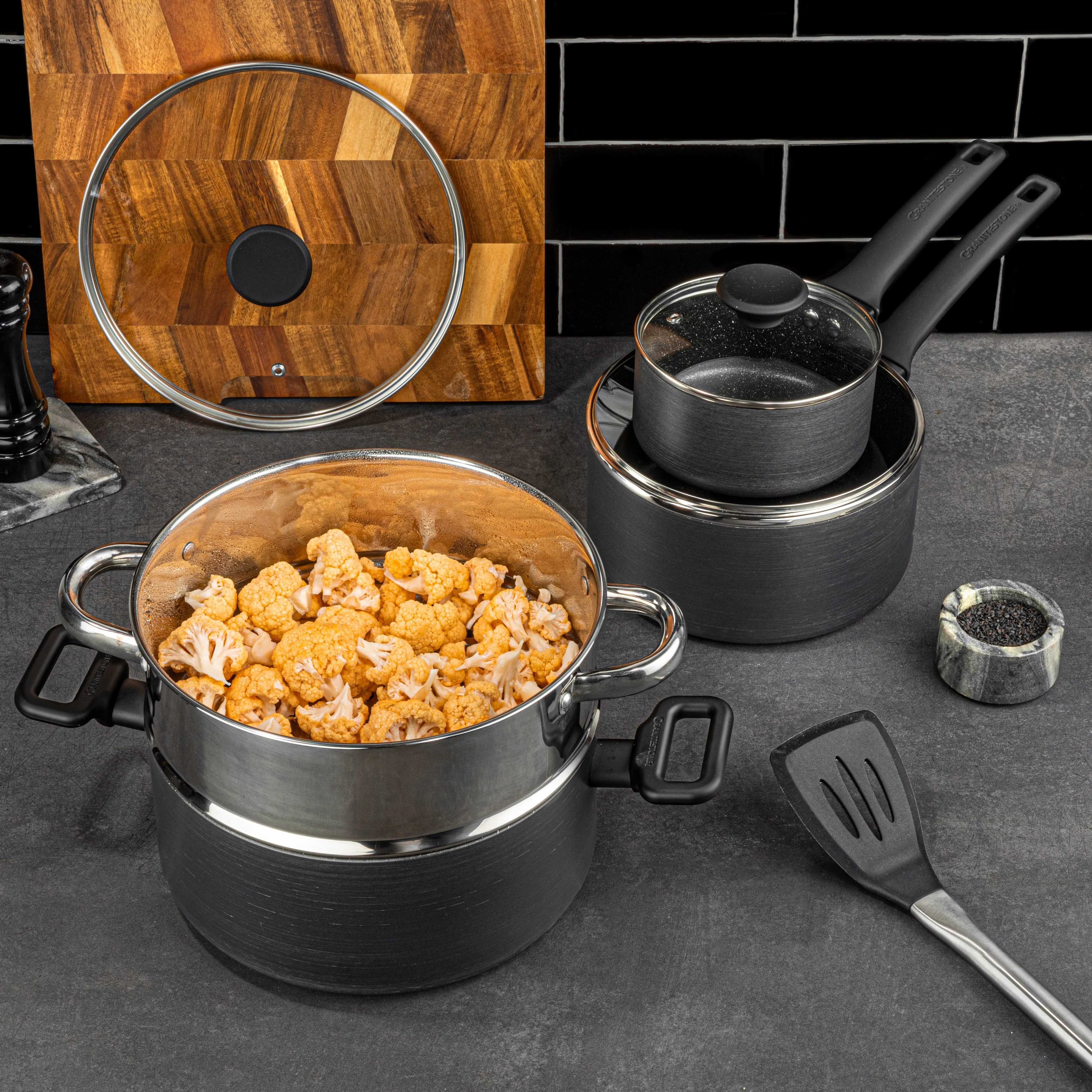Granitestone 13-Piece Pro Premier Hard Anodized Stovetop Set with Easy Grip Handles - Image 17