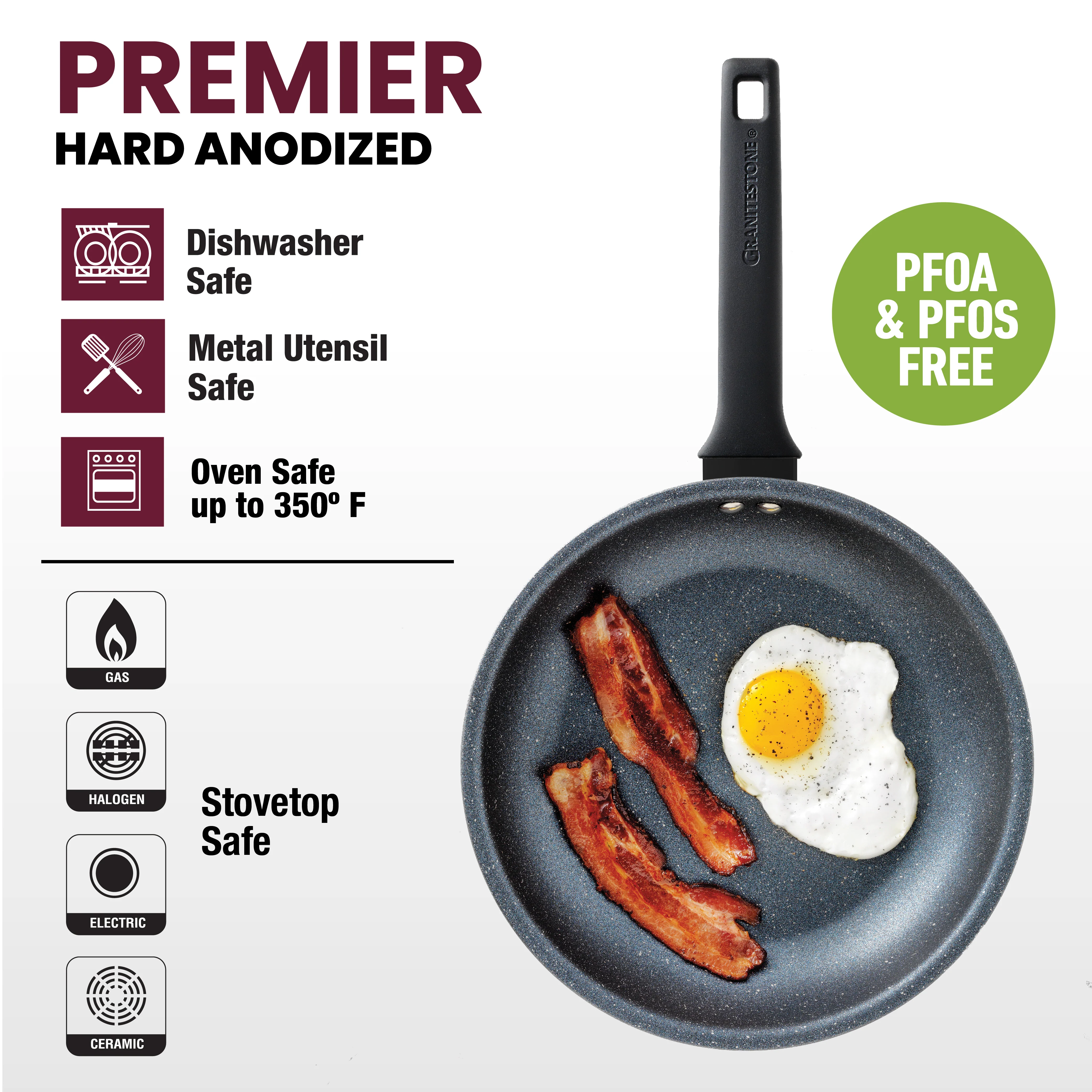 Granitestone 13-Piece Pro Premier Hard Anodized Stovetop Set with Easy Grip Handles - Image 5