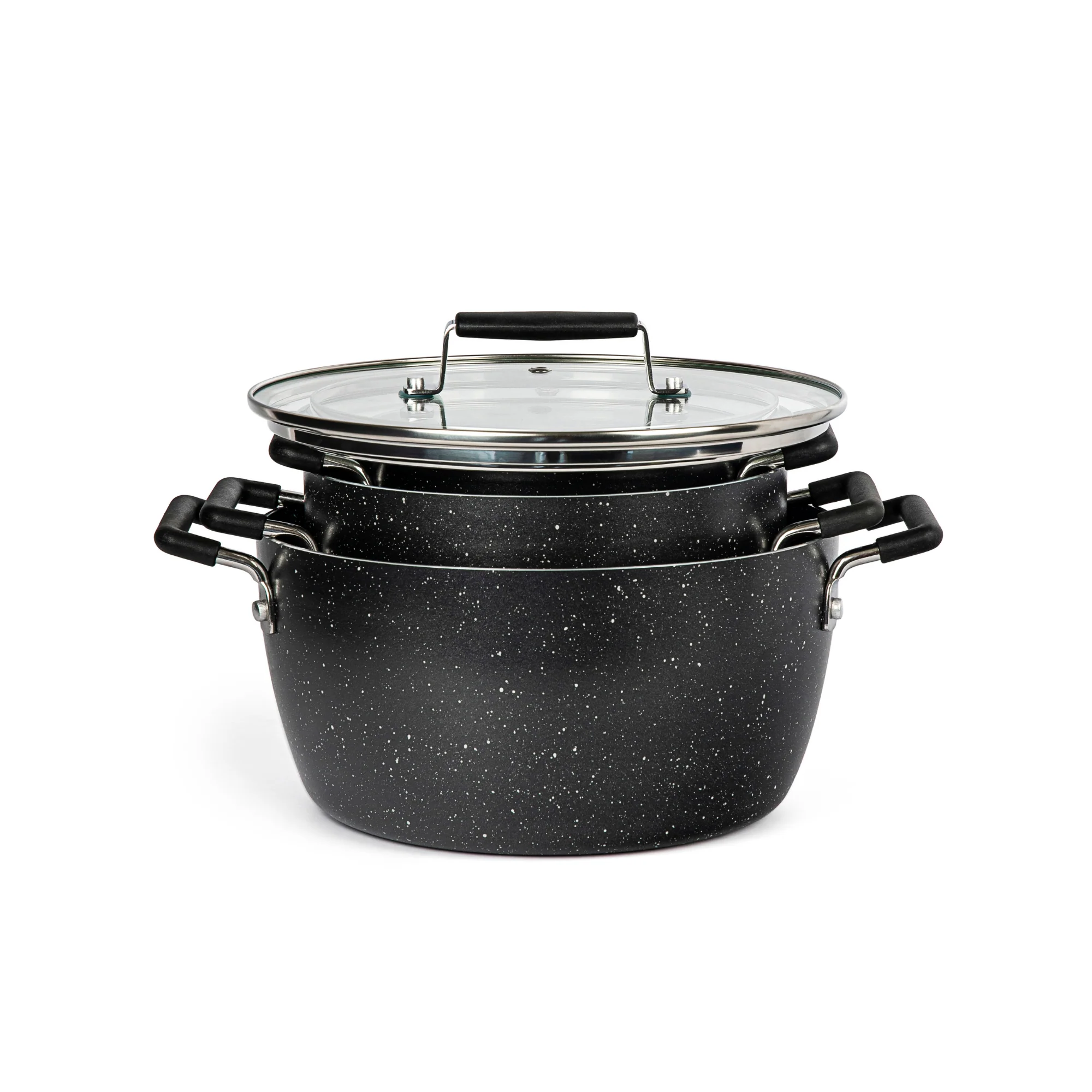 Granitestone Nesting 6 Piece Cooking Pots Set, Kitchen Pots, Non Stick Coating, 5qt 3qt & 1.5qt Pots with Lids, Stay Cool Handles Dishwasher Safe - Image 11