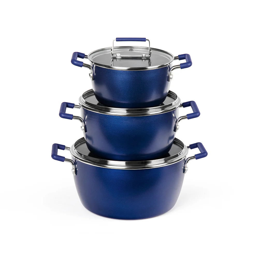 Granitestone Nesting 6 Piece Cooking Pots Set, Kitchen Pots, Non Stick Coating, 5qt 3qt & 1.5qt Pots with Lids, Stay Cool Handles Dishwasher Safe - Image 12