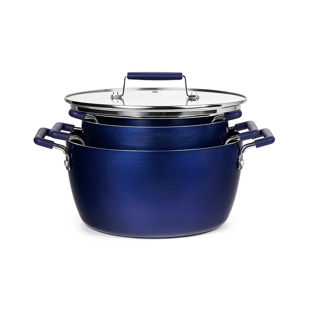 Granitestone Nesting 6 Piece Cooking Pots Set, Kitchen Pots, Non Stick Coating, 5qt 3qt & 1.5qt Pots with Lids, Stay Cool Handles Dishwasher Safe - Image 13