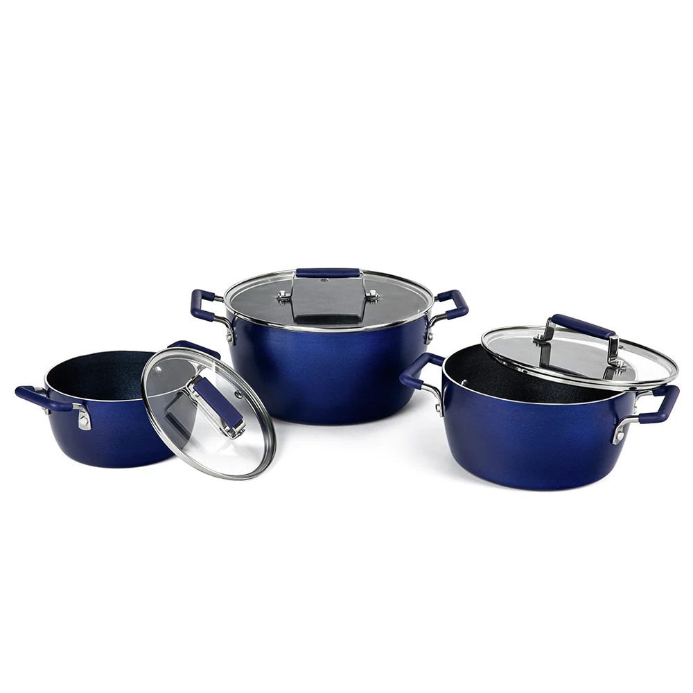 Granitestone Nesting 6 Piece Cooking Pots Set, Kitchen Pots, Non Stick Coating, 5qt 3qt & 1.5qt Pots with Lids, Stay Cool Handles Dishwasher Safe - Image 14