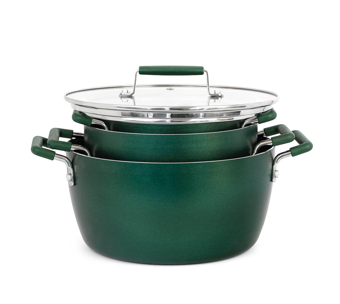 Granitestone Nesting 6 Piece Cooking Pots Set, Kitchen Pots, Non Stick Coating, 5qt 3qt & 1.5qt Pots with Lids, Stay Cool Handles Dishwasher Safe - Image 16