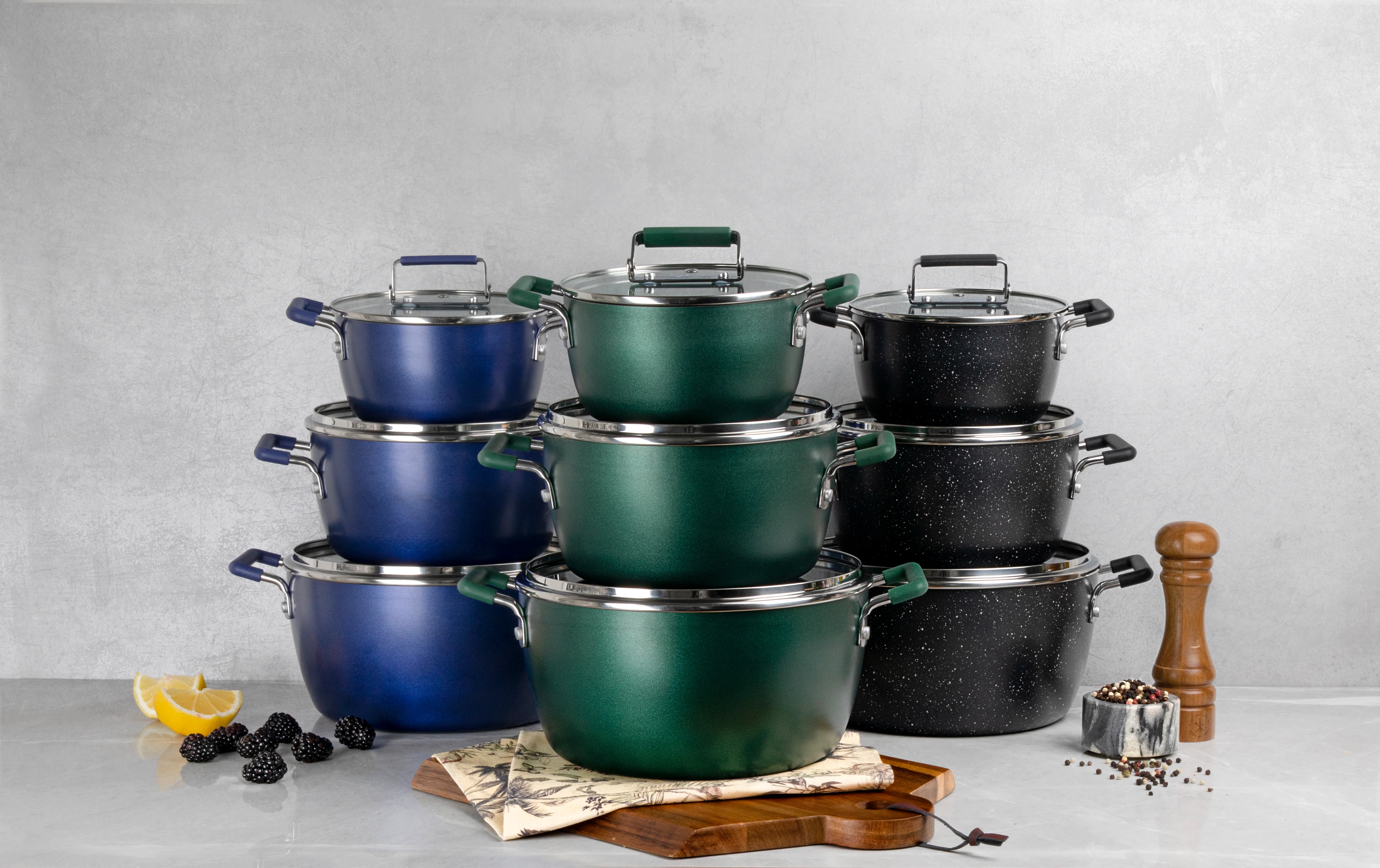 Granitestone Nesting 6 Piece Cooking Pots Set, Kitchen Pots, Non Stick Coating, 5qt 3qt & 1.5qt Pots with Lids, Stay Cool Handles Dishwasher Safe - Image 20