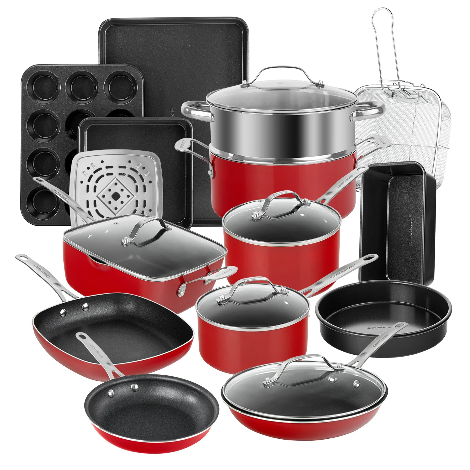 Granitestone 20pc Kitchen In A Box - Cook, Bake, Steam, Fry - Complete Set - Image 21