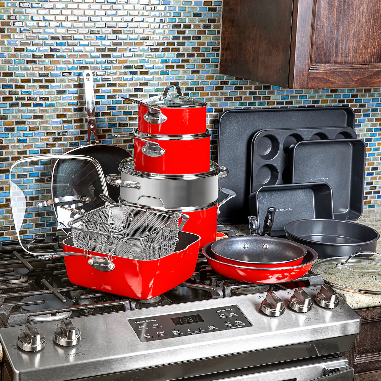 Granitestone 20pc Kitchen In A Box - Cook, Bake, Steam, Fry - Complete Set - Image 22