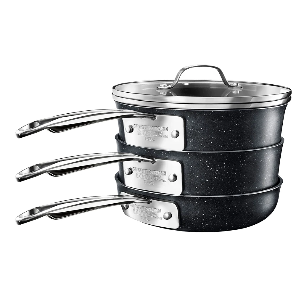 Granitestone 10-Piece Stackmaster Stackable Cookware Set - Image 8