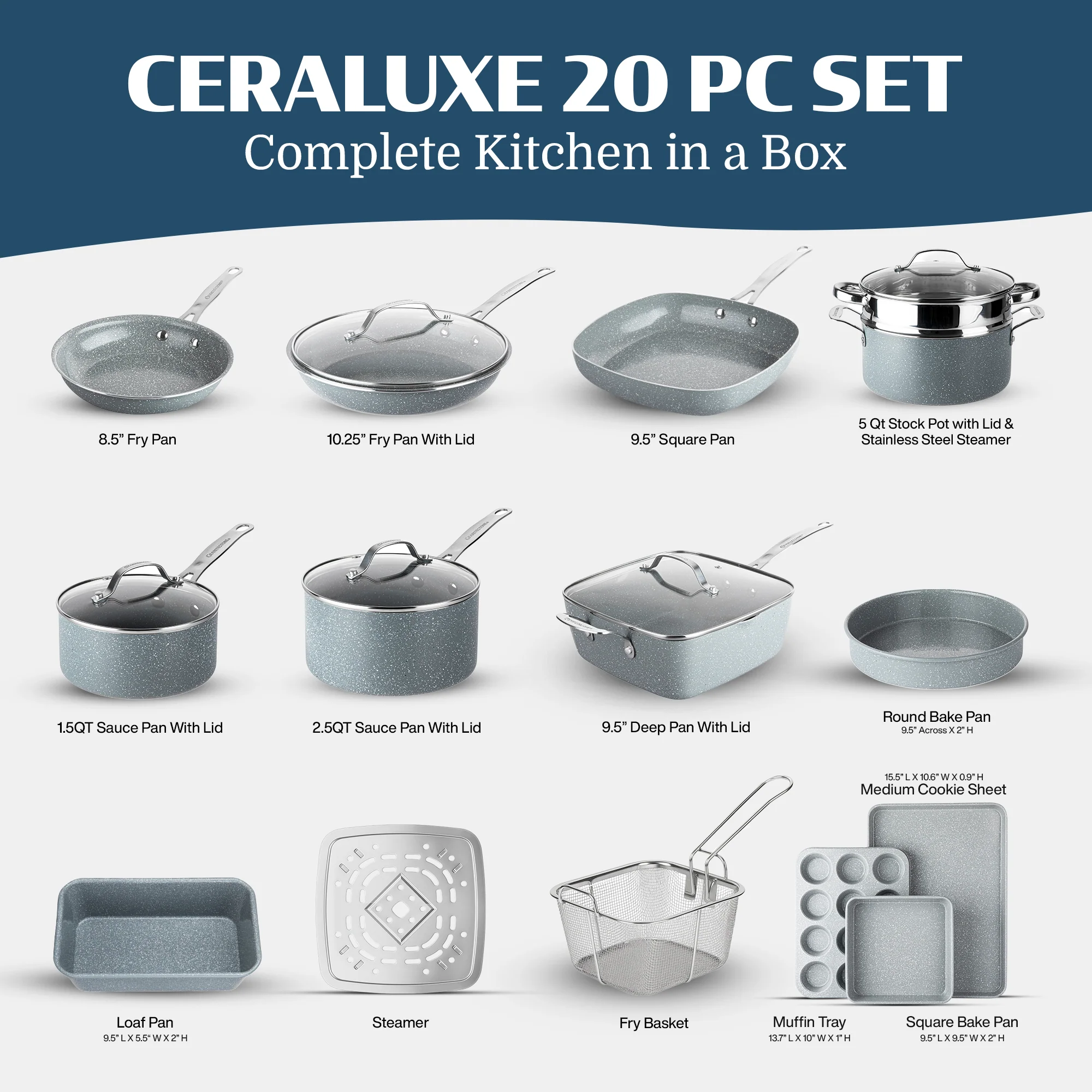 Granitestone Ceraluxe 20 Piece Kitchen in a Box - Image 11