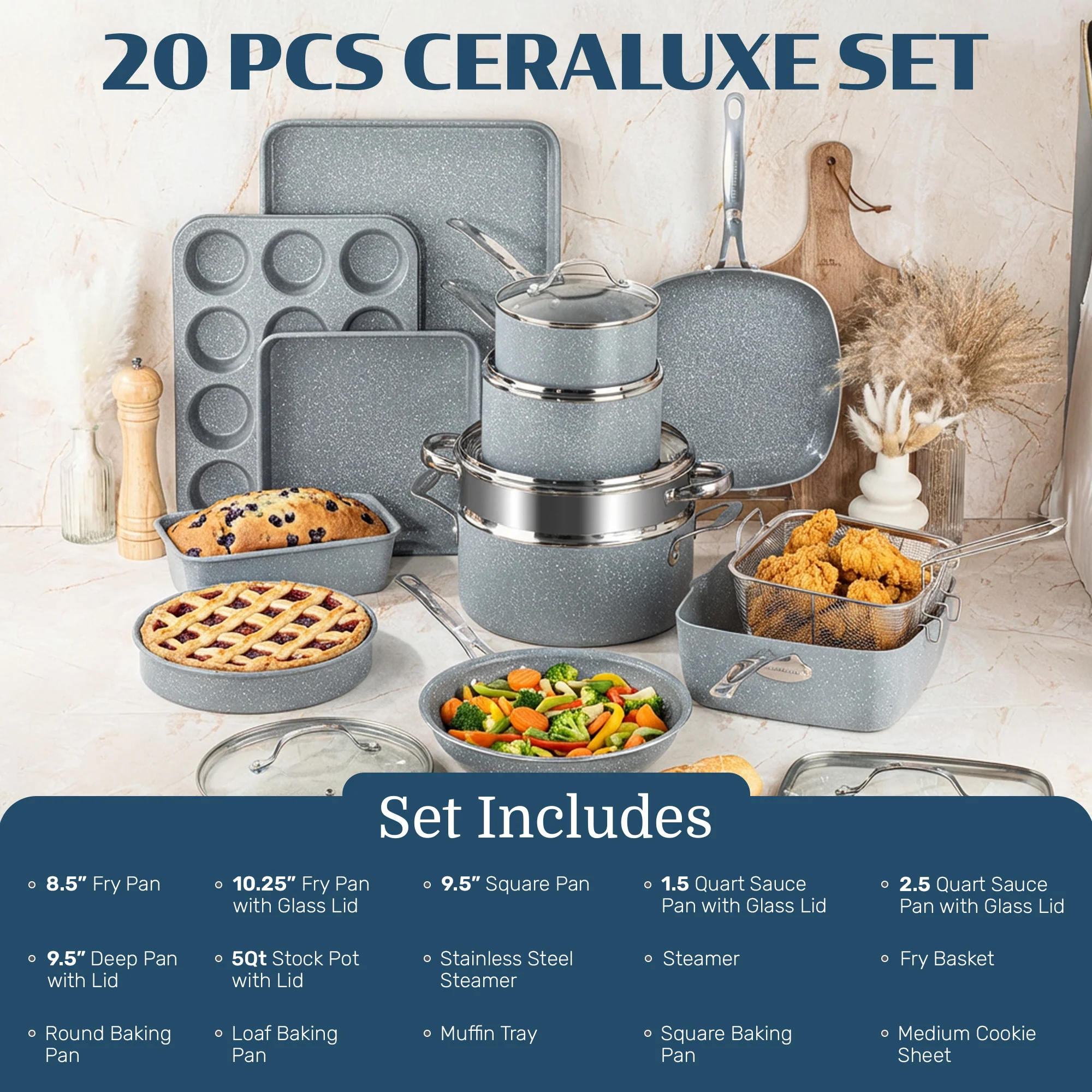 Granitestone Ceraluxe 20 Piece Kitchen in a Box - Image 17