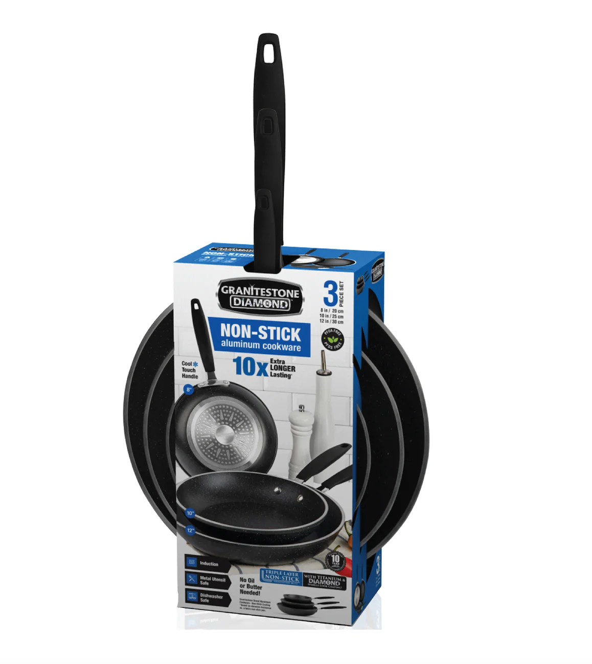 Easy Grip 3 Pack Skillet Set - Induction Capable - Image 2