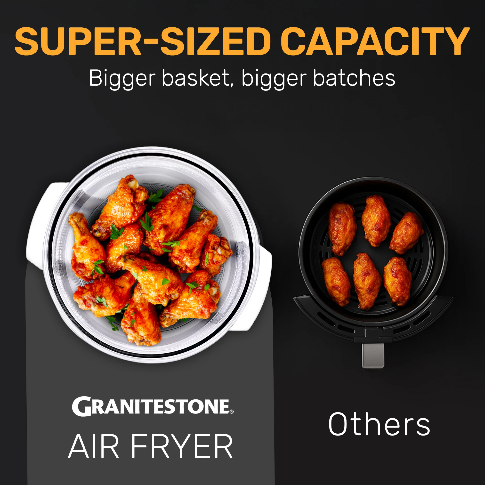 Granitestone Glass Air Fryer XL - Healthier, Crispier Cooking - 16 Quart Extra Large Oil-Less Convection Oven - Image 17