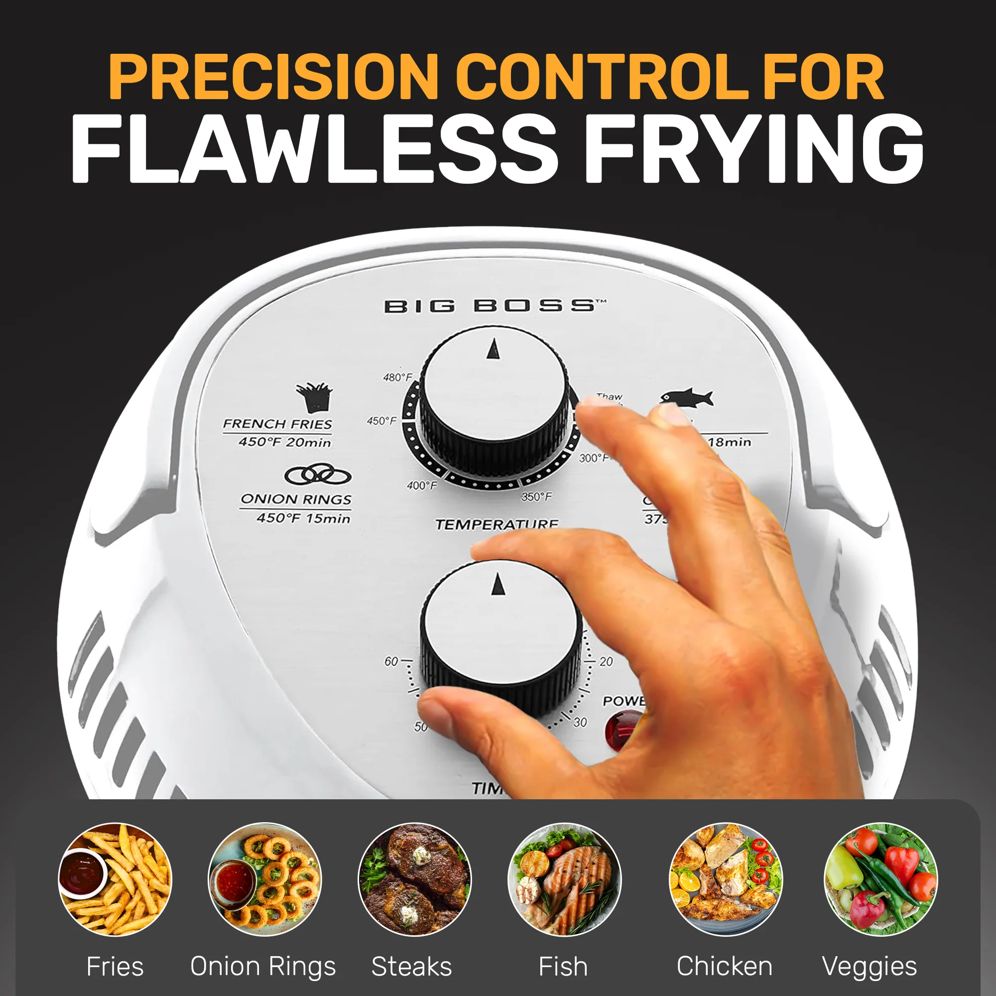 Granitestone Glass Air Fryer XL - Healthier, Crispier Cooking - 16 Quart Extra Large Oil-Less Convection Oven - Image 20