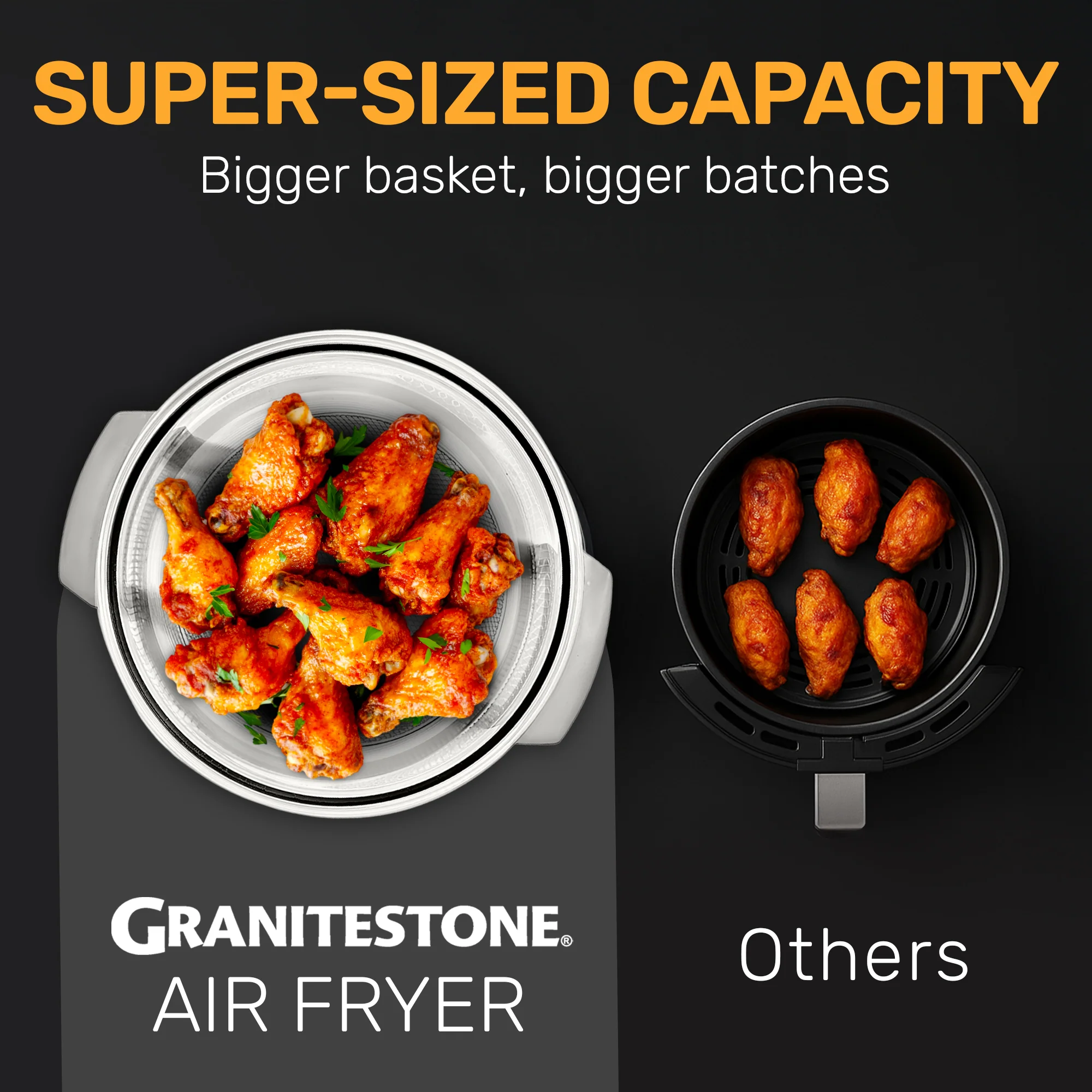 Granitestone Glass Air Fryer XL - Healthier, Crispier Cooking - 16 Quart Extra Large Oil-Less Convection Oven - Image 26
