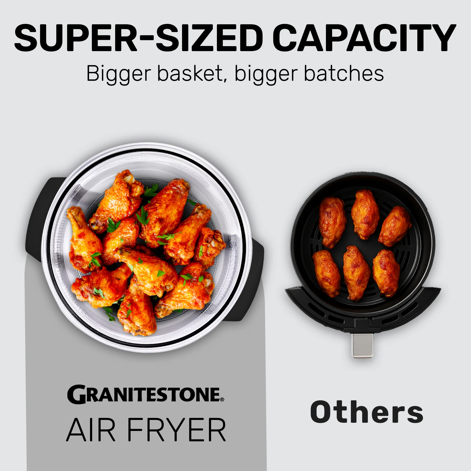 Granitestone Glass Air Fryer XL - Healthier, Crispier Cooking - 16 Quart Extra Large Oil-Less Convection Oven - Image 8
