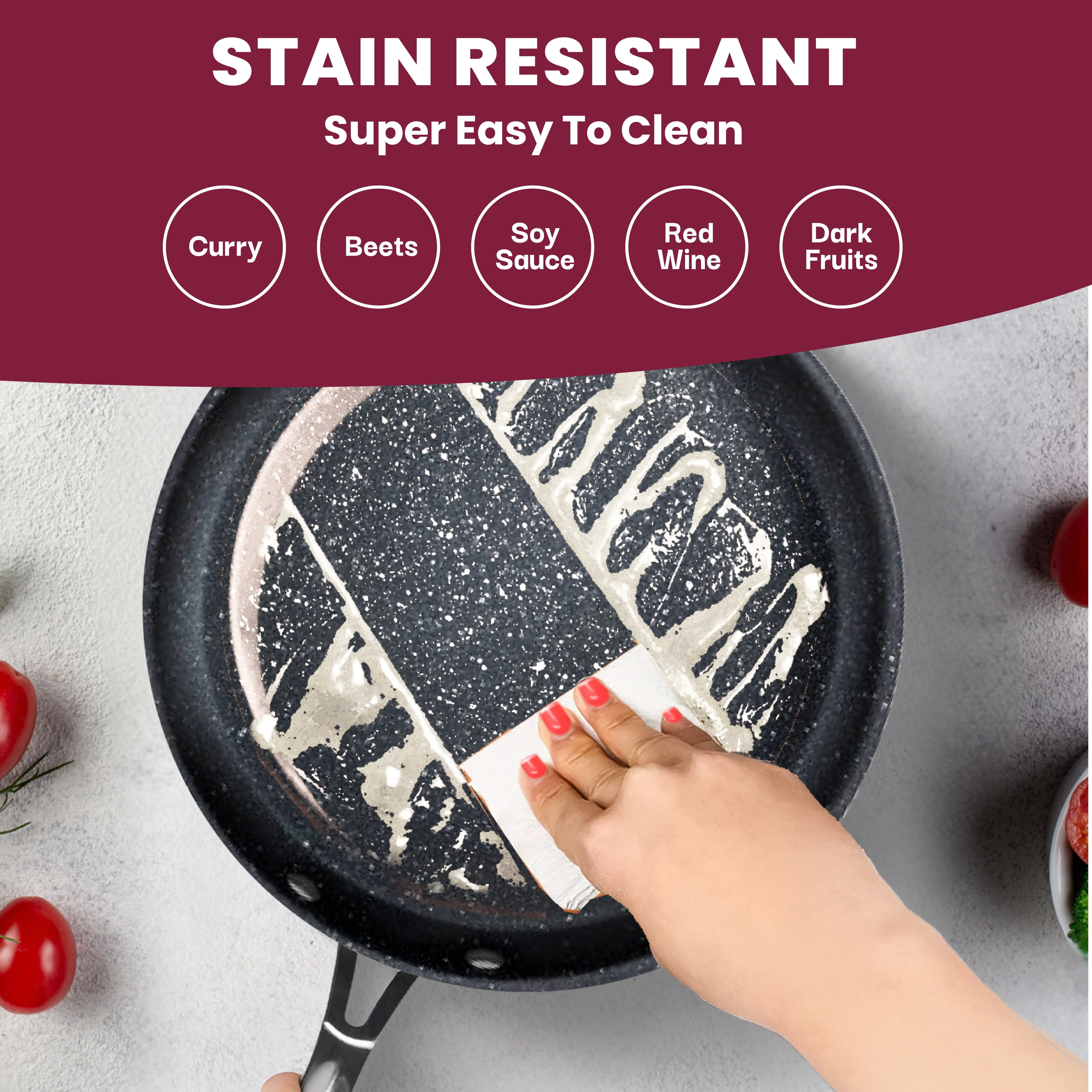20-Piece EXPRESS SET, Ceramic Nonstick Pots and Pan Set, Bakeware, Utensils, Frying Pan, Stock Pot, Steamer, Stainless Steel Handles - Image 7
