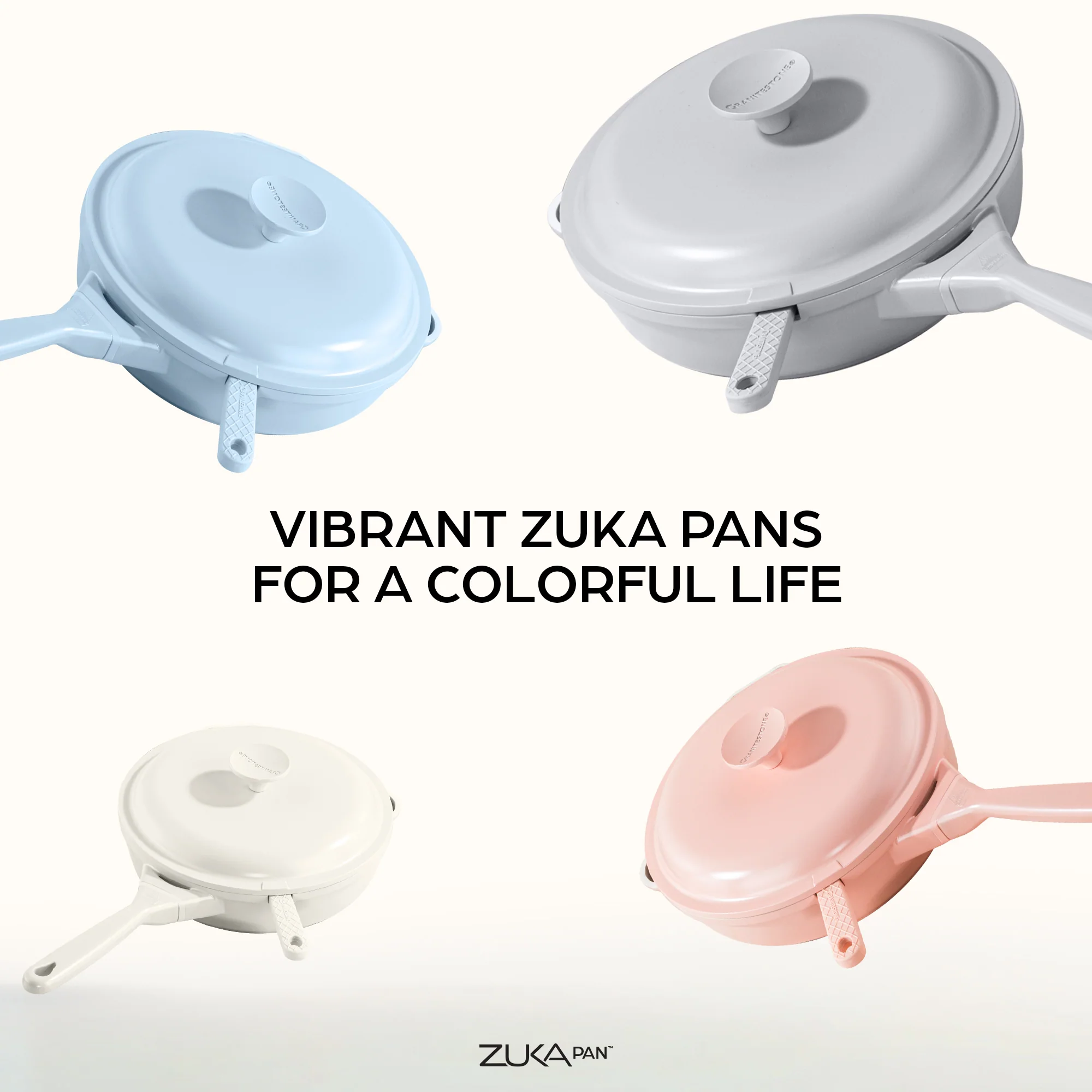 Granitestone 8" Zuka Pan – 4-Piece Multi-Functional Everyday Pan Set with Lid, & Nylon Spoon - Image 9