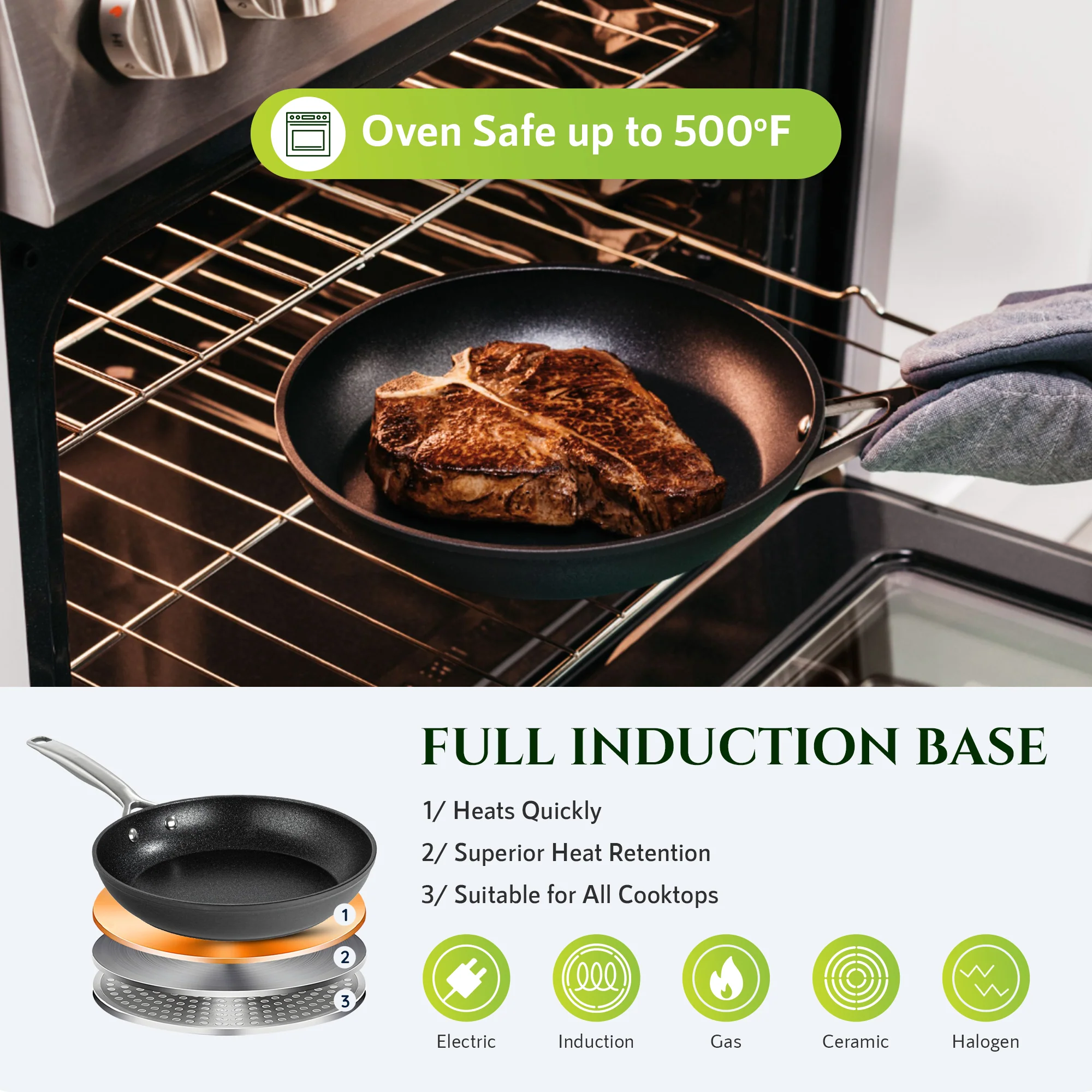 Granitestone ArmorMax 10'' Fry Pan Hard Anodized Induction - Image 6