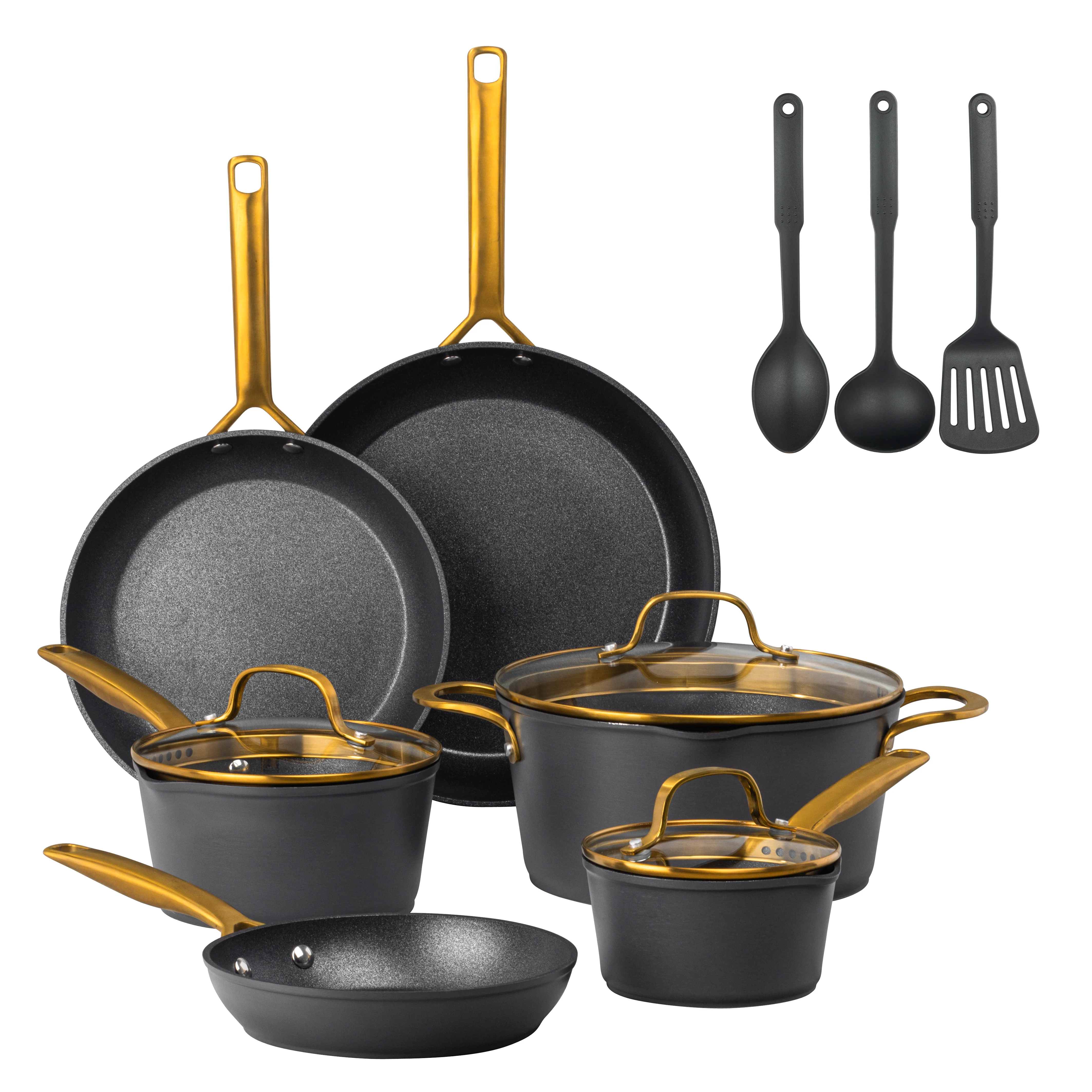 Granitestone ArmorMax 14 Piece Induction Hard Anodized Set with Utensils - Image 10