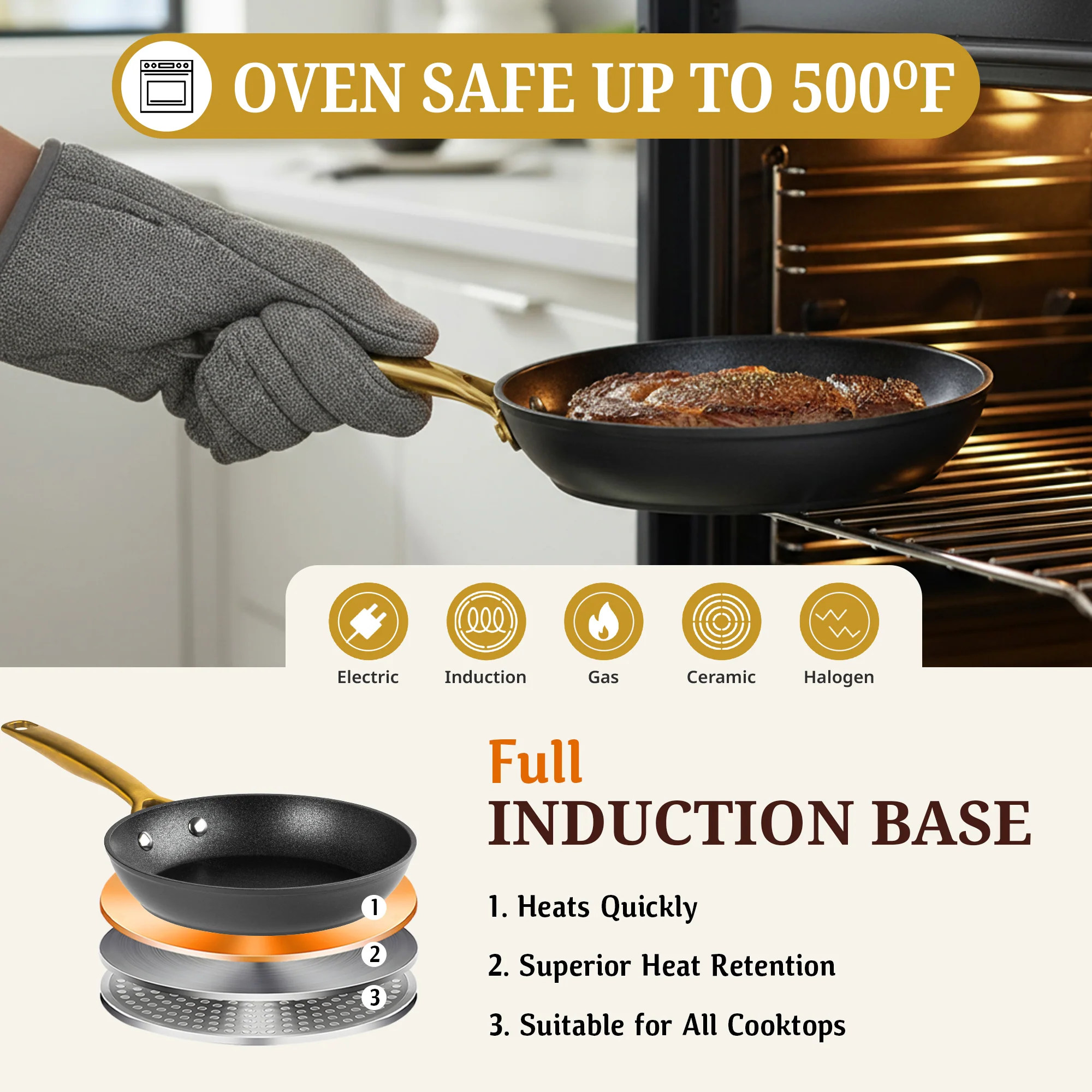Granitestone ArmorMax 14 Piece Induction Hard Anodized Set with Utensils - Image 16