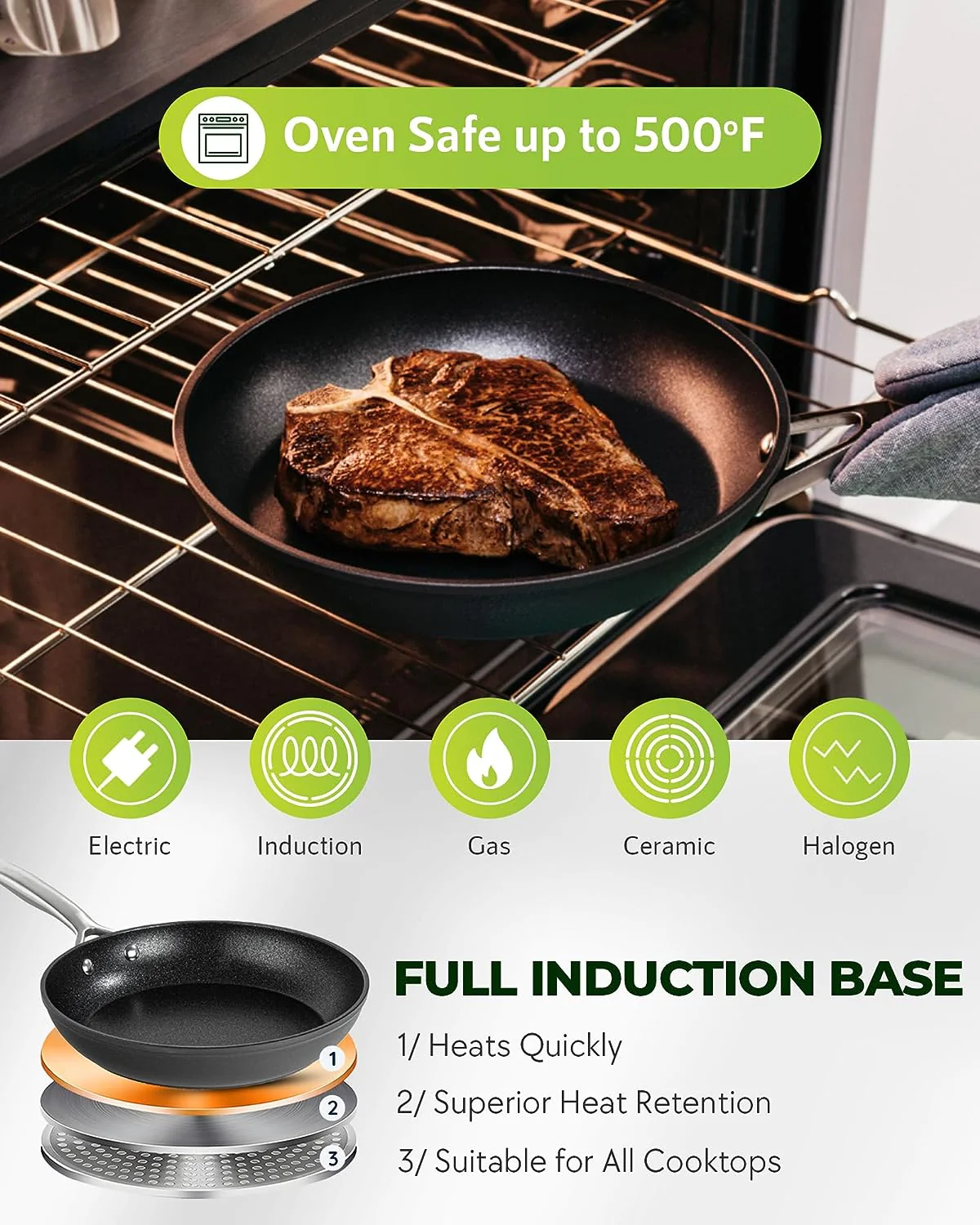 Granitestone ArmorMax 20 Piece Induction Hard Anodized Cookware Set and Knives Set - Image 7
