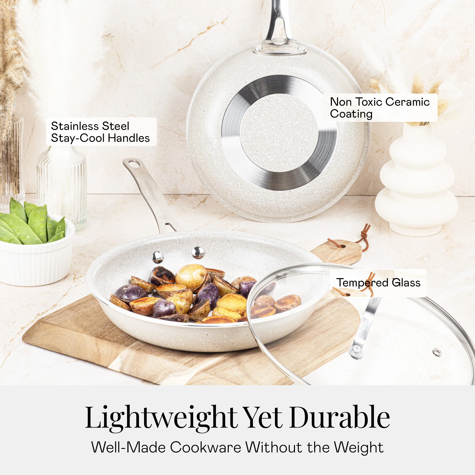 Granitestone Ceraluxe 20 Piece Express Cookware & Bakeware Set with Utensils - Image 3