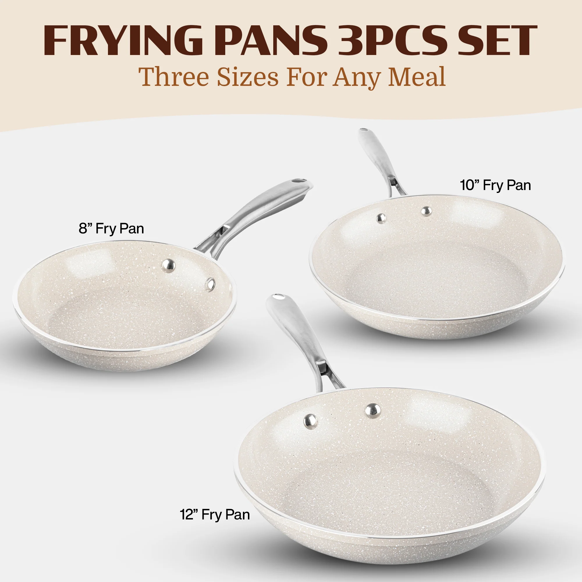 Granitestone Ceraluxe 3 Piece Skillet Set - Image 2
