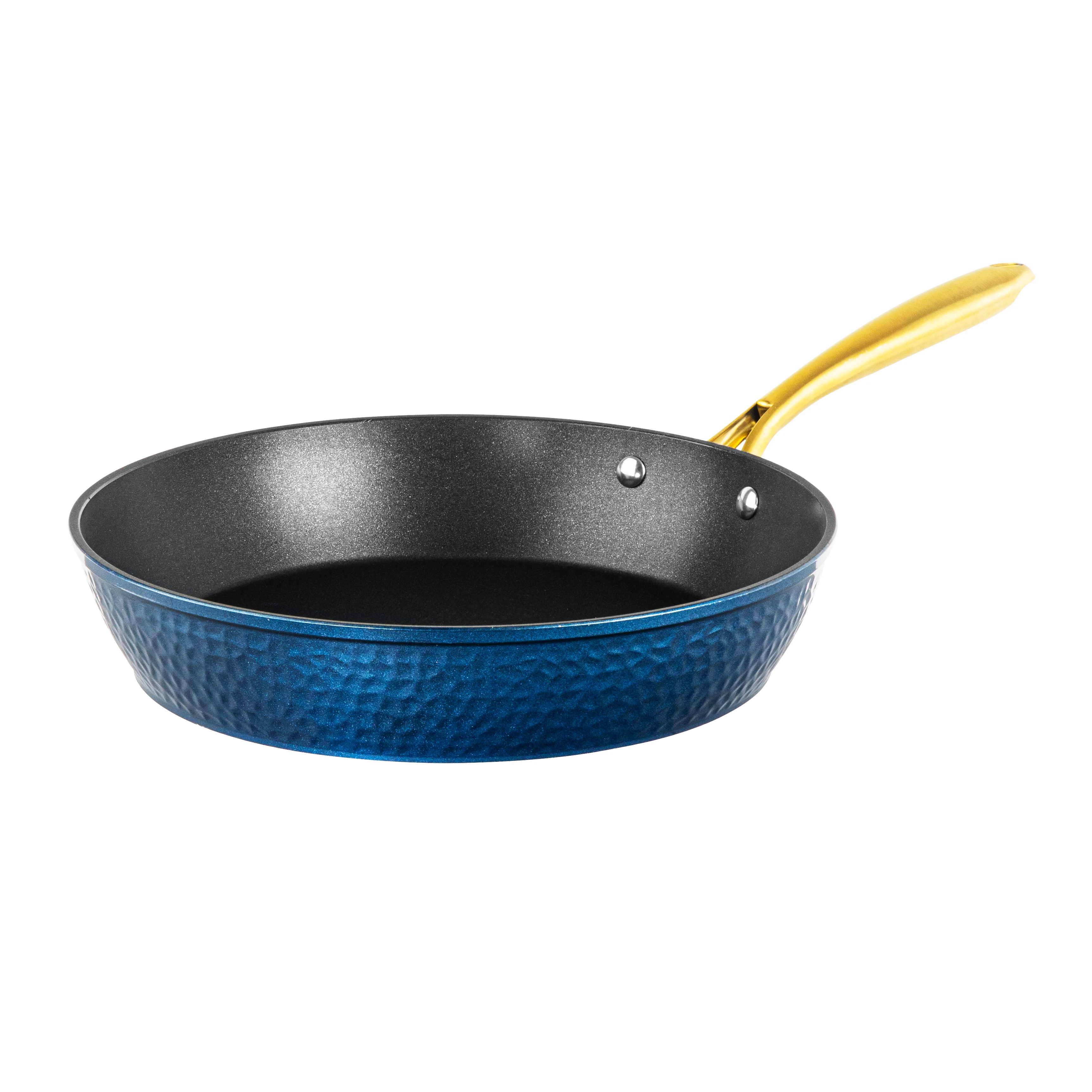 Granitestone Charleston Collection - Hammered Cookware - Frying Pan, Available in Navy, Black, and White - Image 7