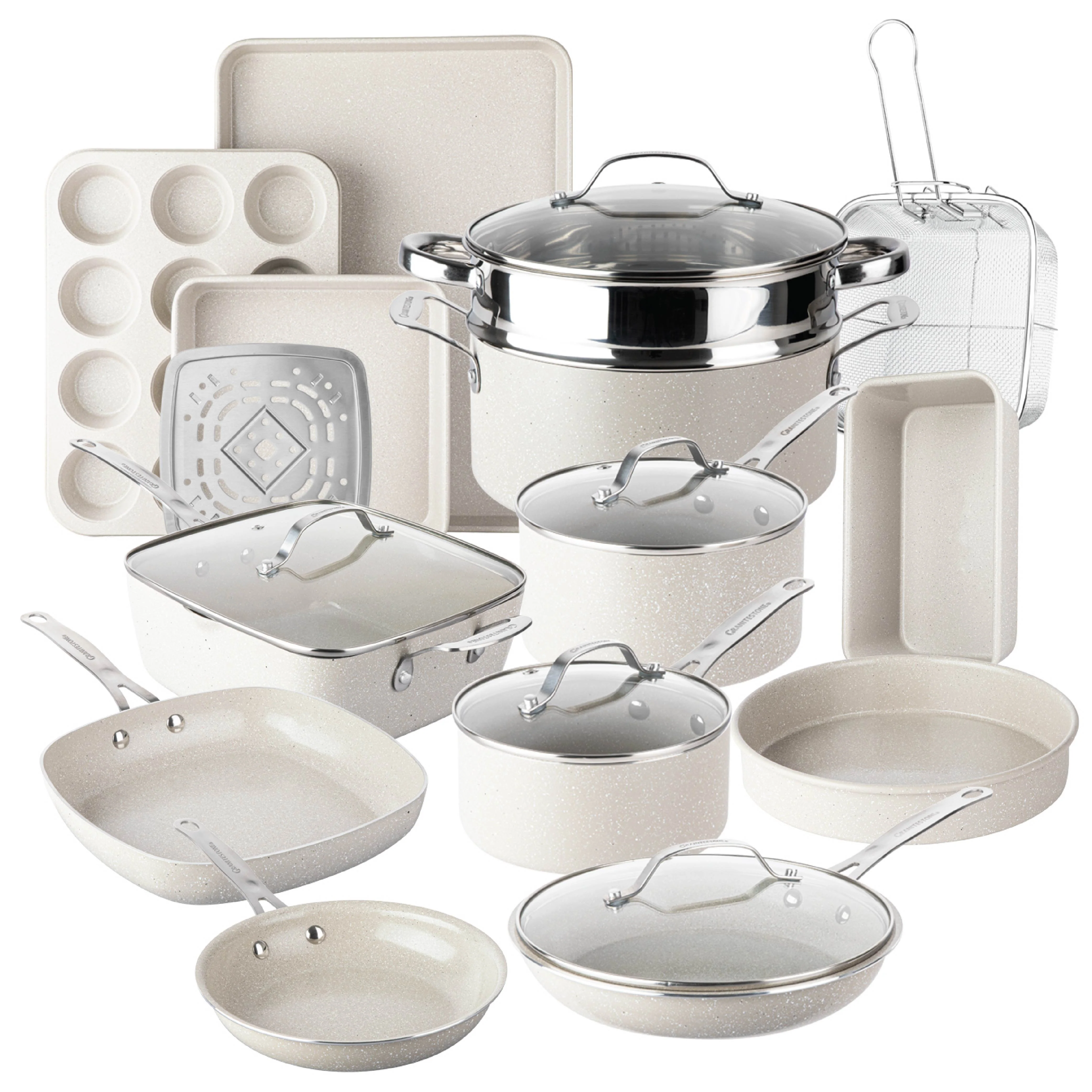 Granitestone Desert Collection 20 Piece Set with Utensils & Protectors - Image 8