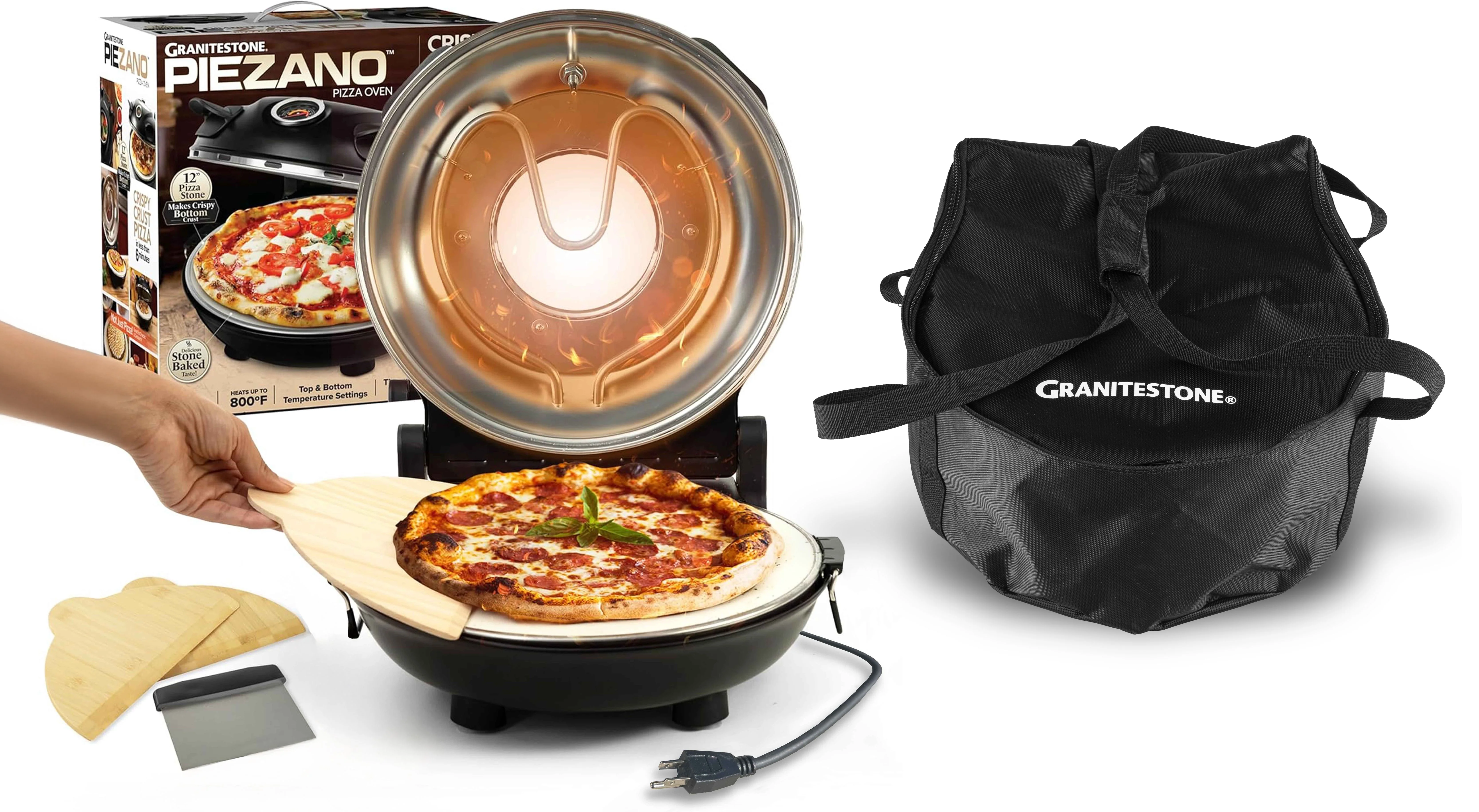 Granitestone Piezano Countertop Pizza Oven with Carrying Case