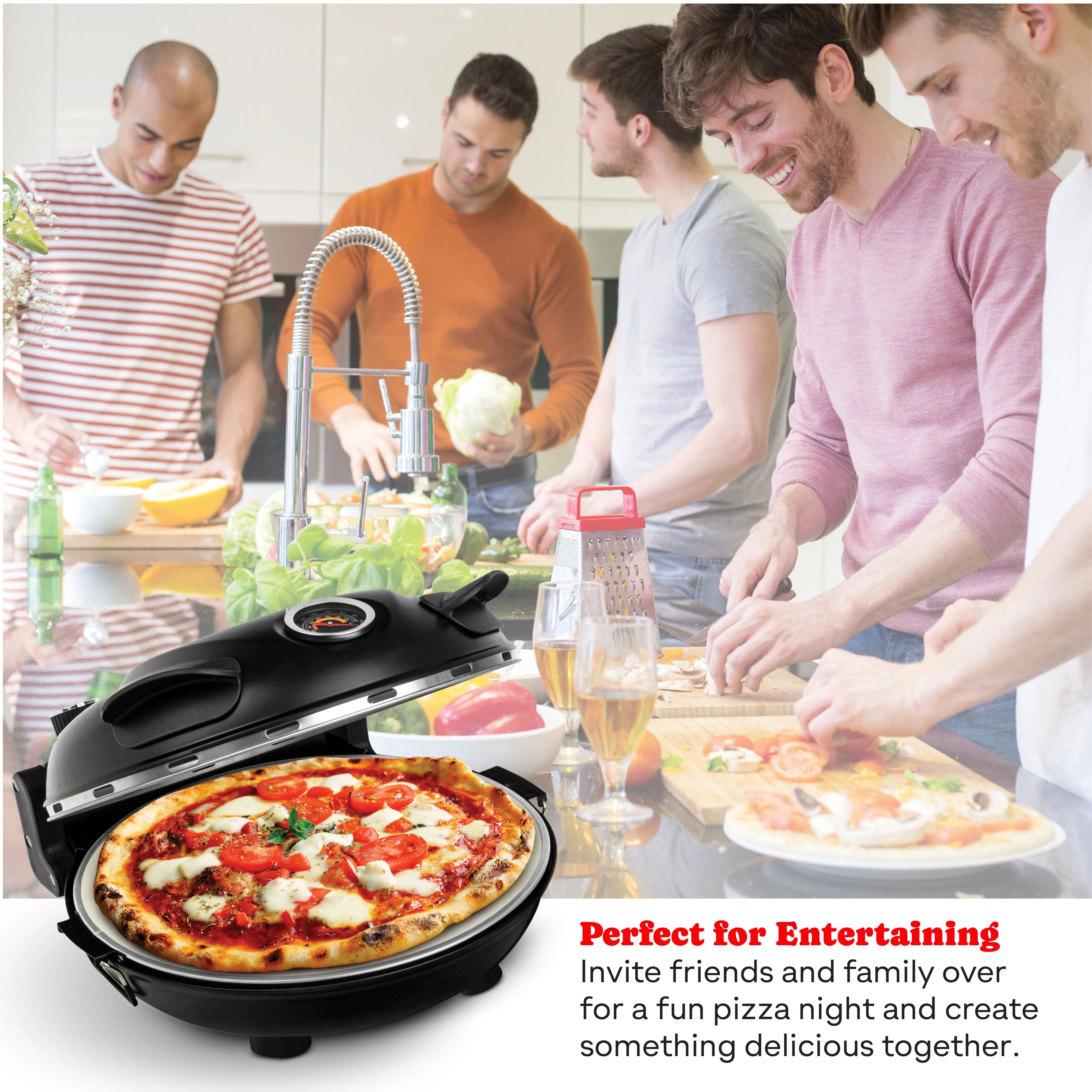 Granitestone Piezano Countertop Pizza Oven with Carrying Case - Image 3