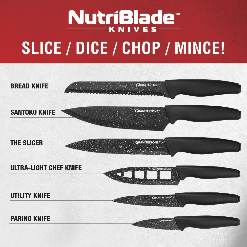 Granitestone NutriBlade 6 Piece Knife Set - Image 5