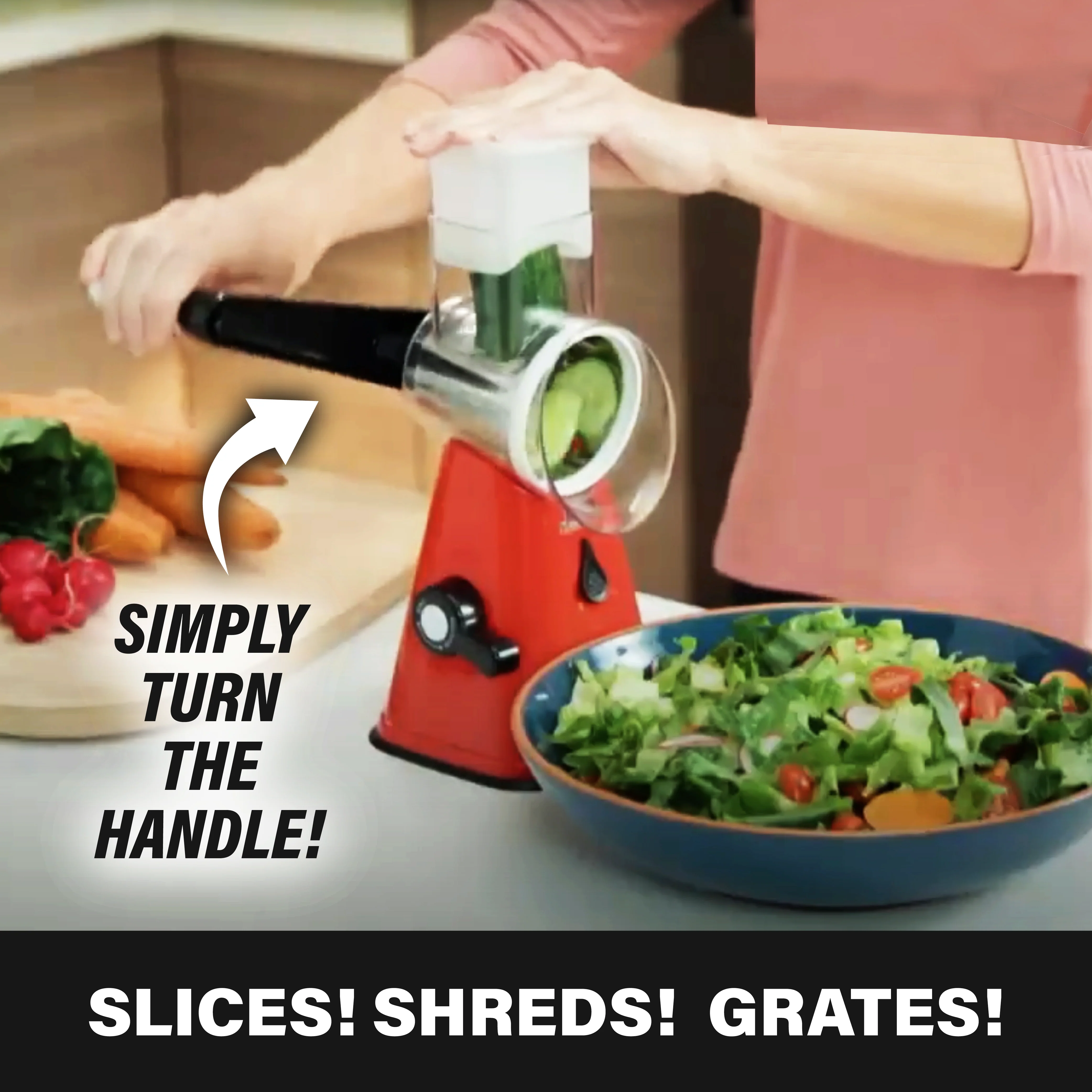 Granitestone Nutrislicer 3-in 1 Kitchen Spinning/Rotating Mandoline - Image 15