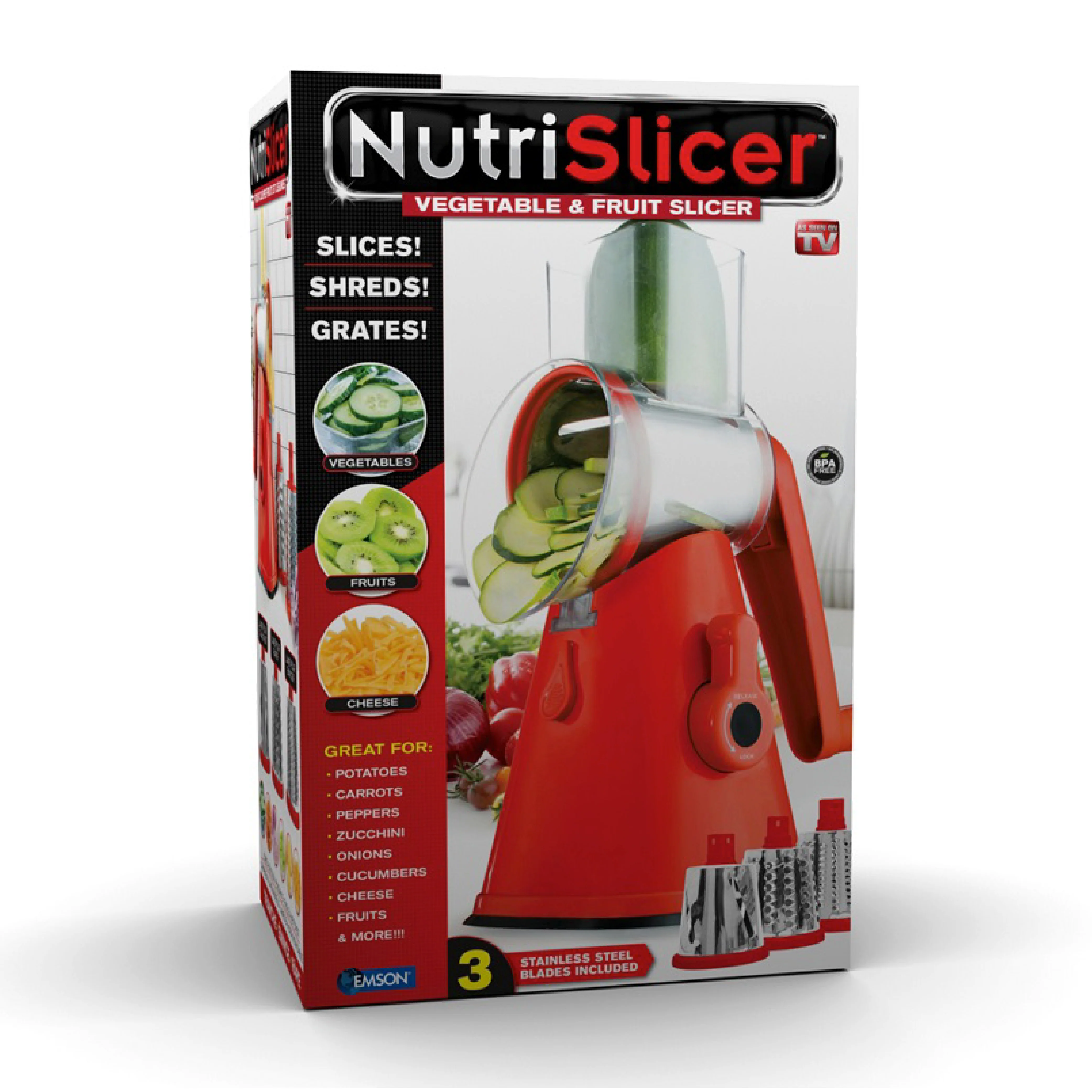 Granitestone Nutrislicer 3-in 1 Kitchen Spinning/Rotating Mandoline - Image 16