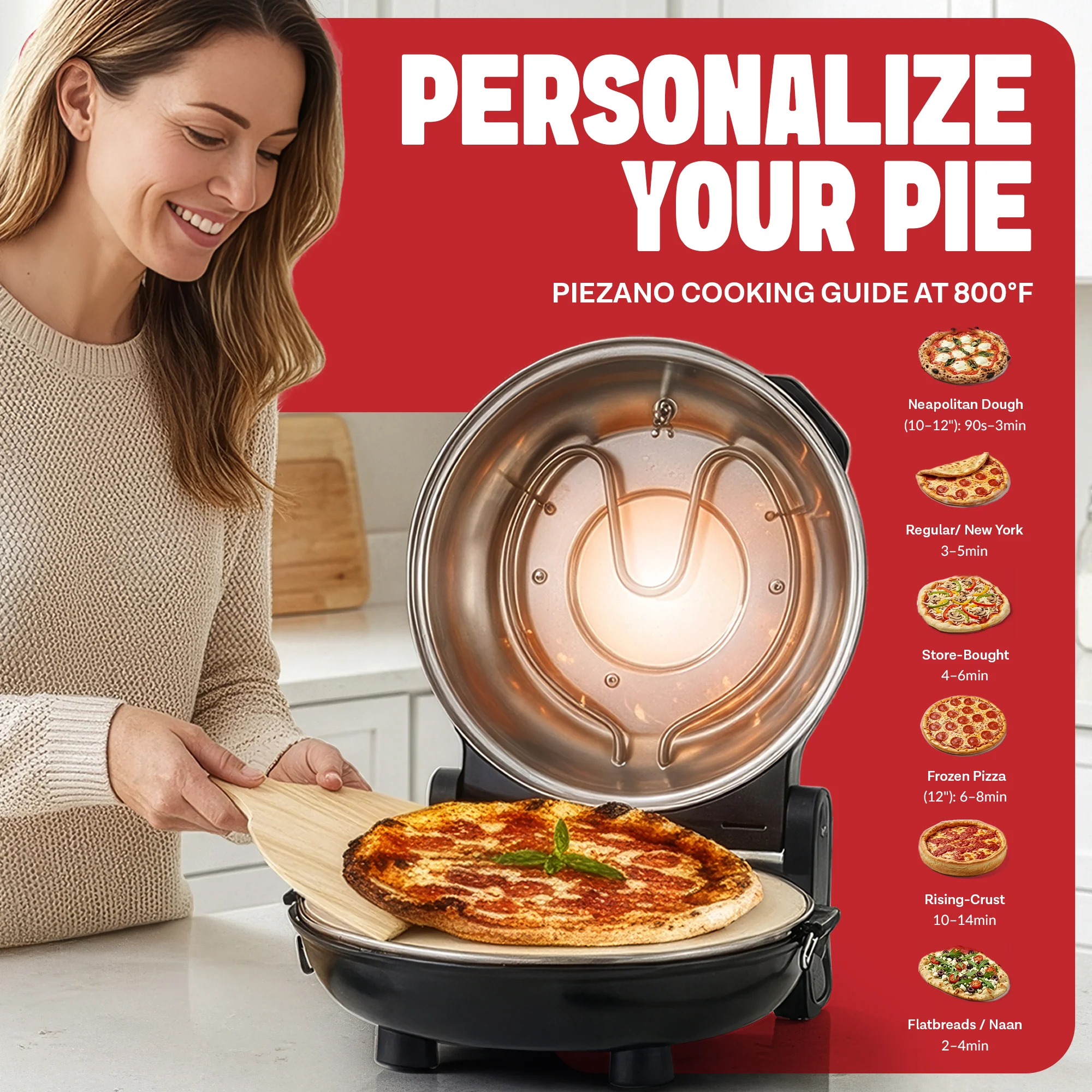 Piezano XL 14" Countertop Pizza Oven - Image 3