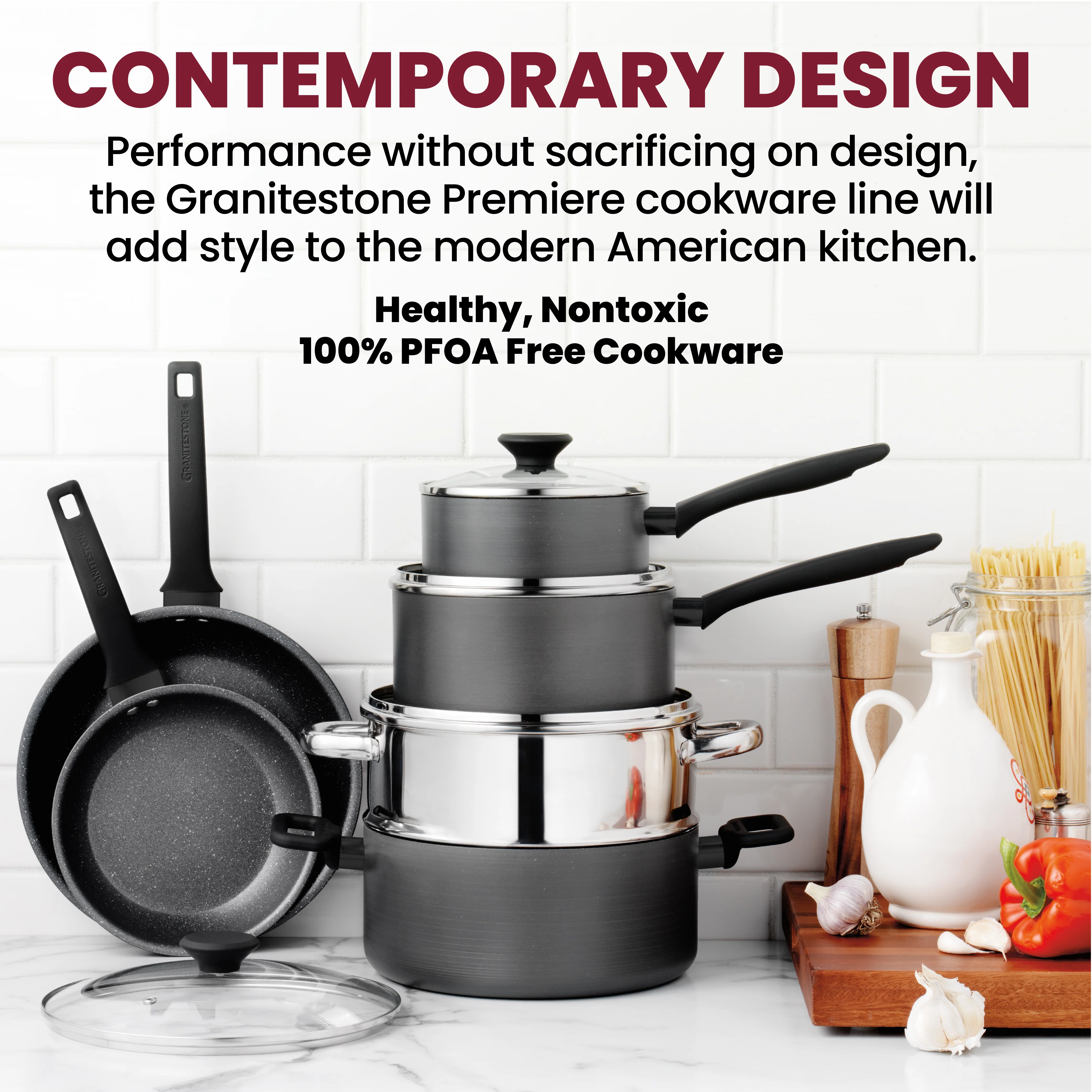Granitestone 10-Piece Pro Premiere Hard Anodized Stovetop Set with Easy Grip Handles - Image 10