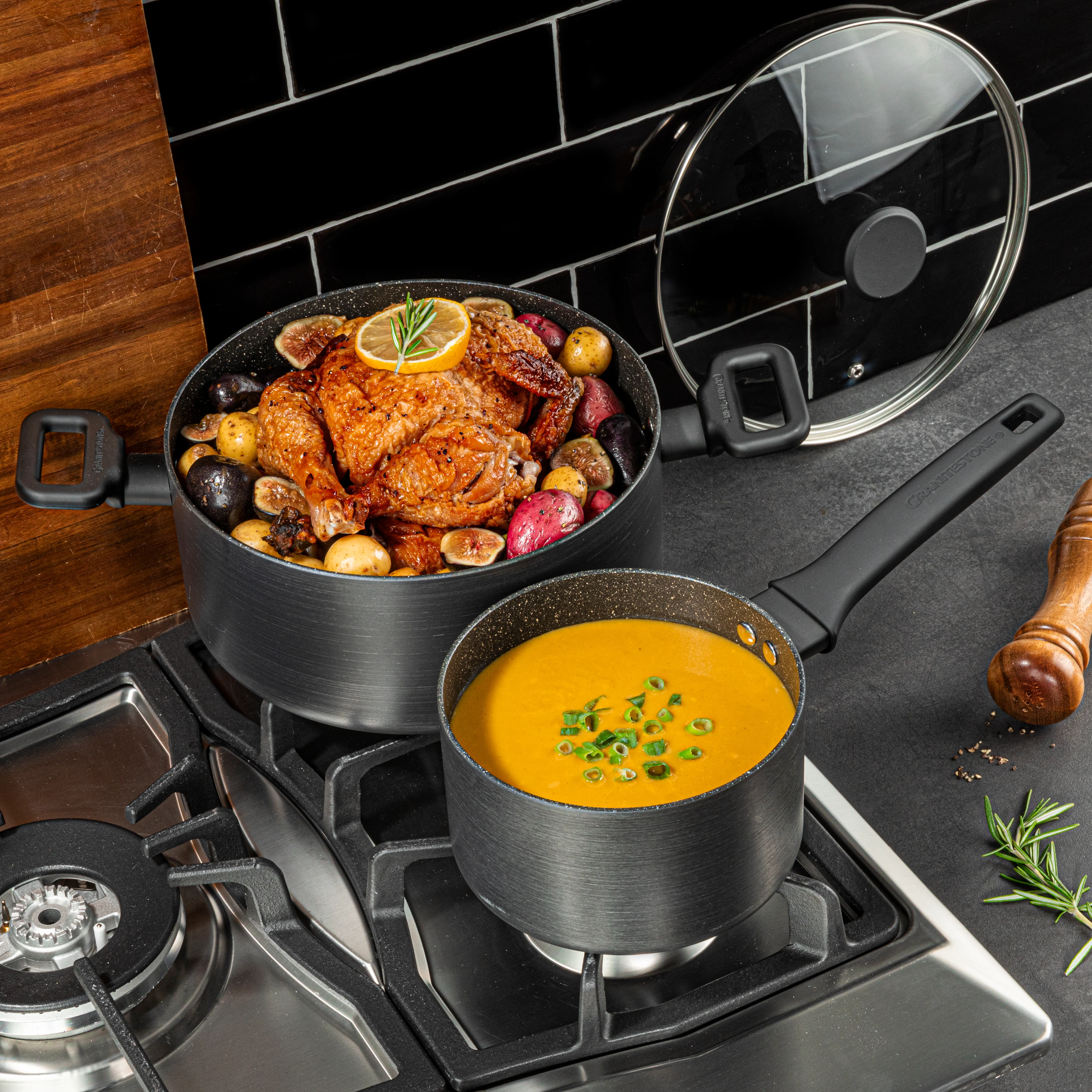 Granitestone 10-Piece Pro Premiere Hard Anodized Stovetop Set with Easy Grip Handles - Image 12