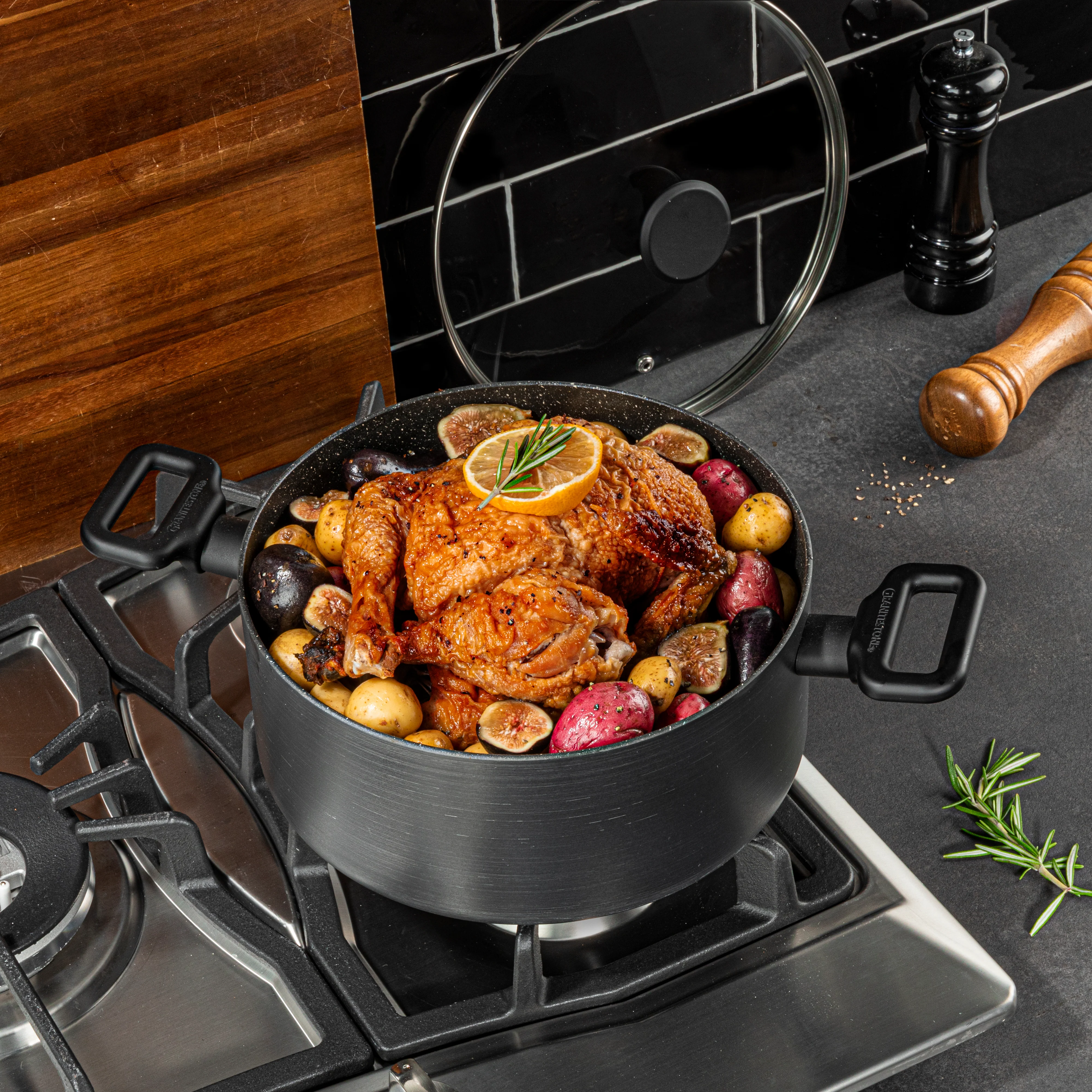 Granitestone 10-Piece Pro Premiere Hard Anodized Stovetop Set with Easy Grip Handles - Image 17
