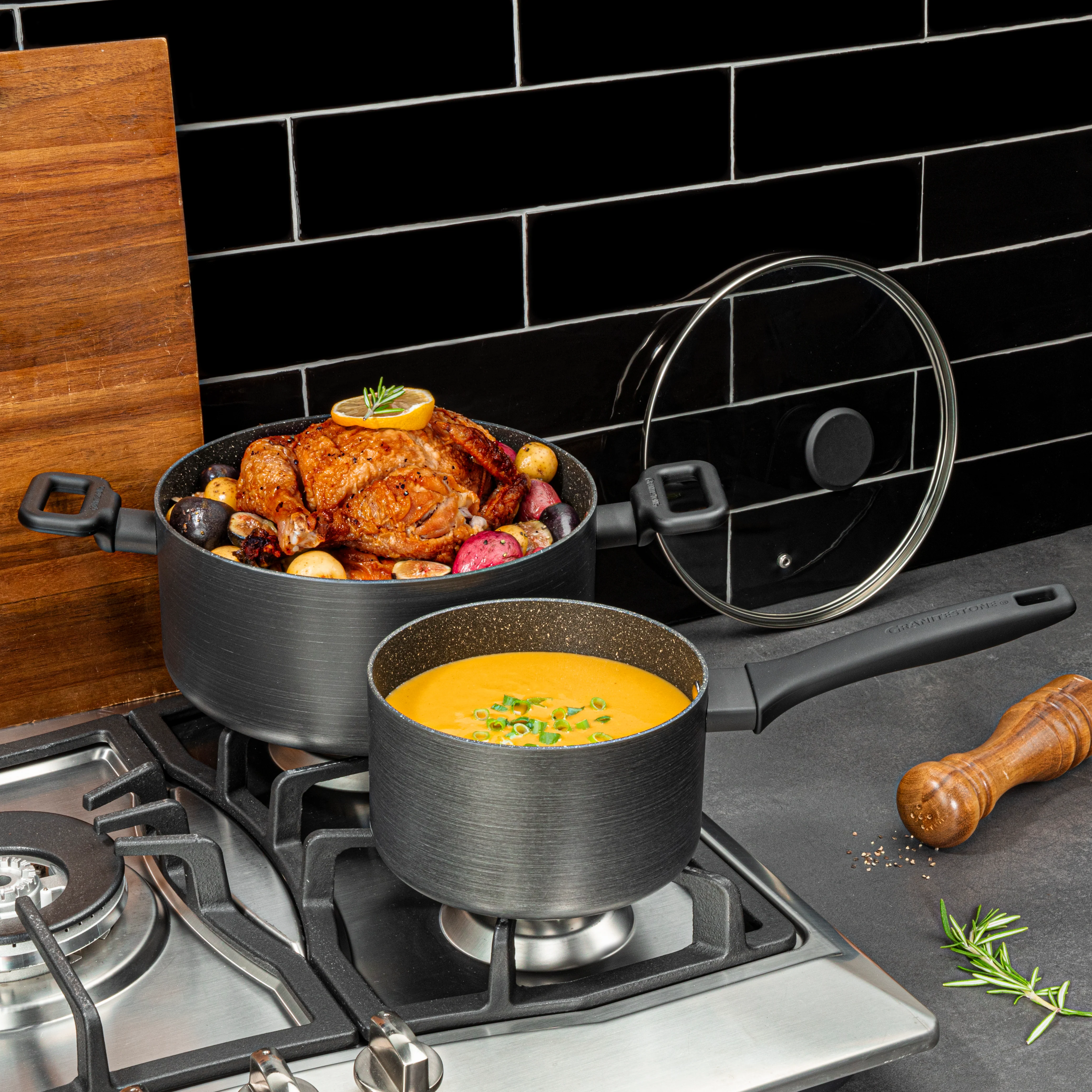 Granitestone 10-Piece Pro Premiere Hard Anodized Stovetop Set with Easy Grip Handles - Image 18