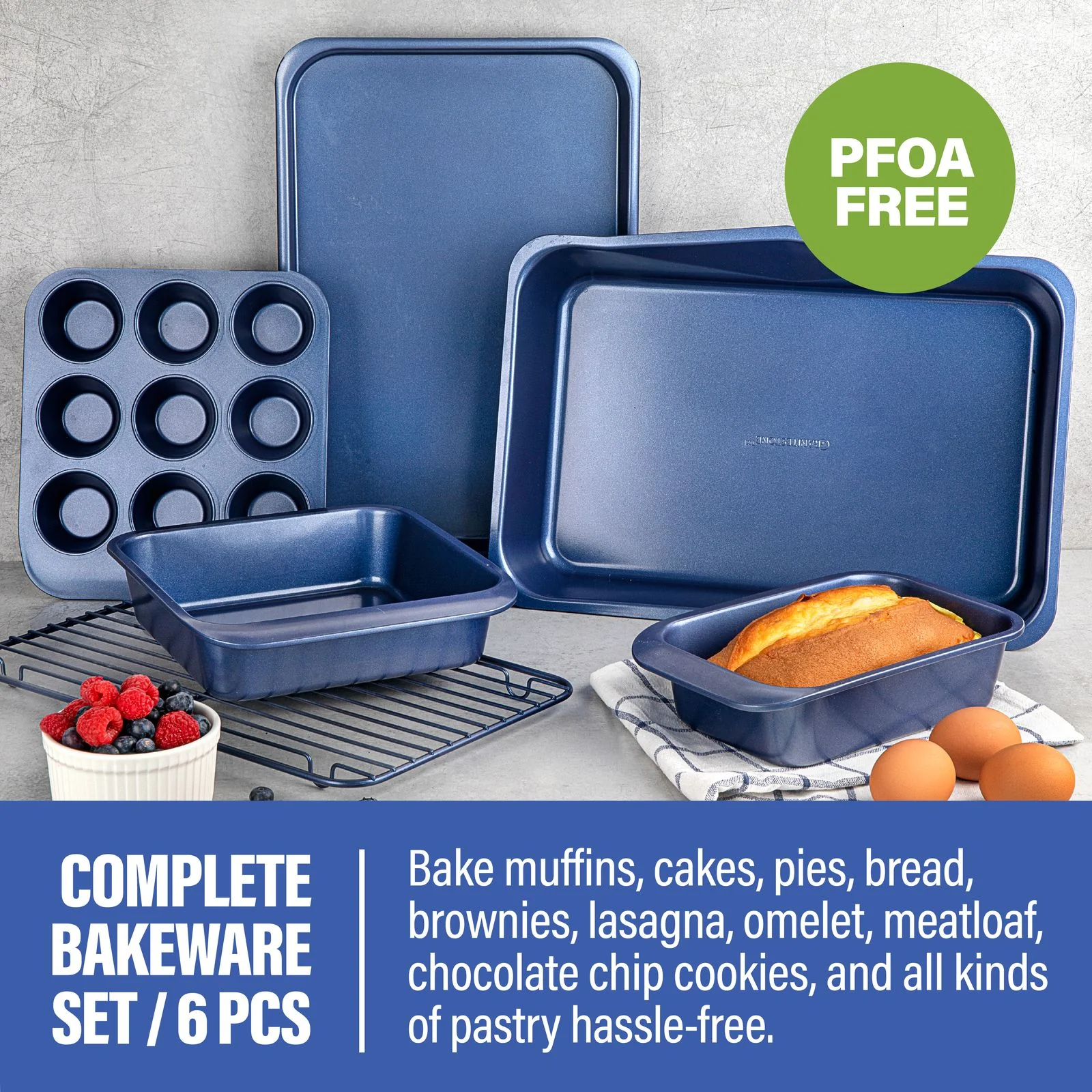 Granitestone Bake N' Stack 6 Piece Stackable Bakeware - Image 11