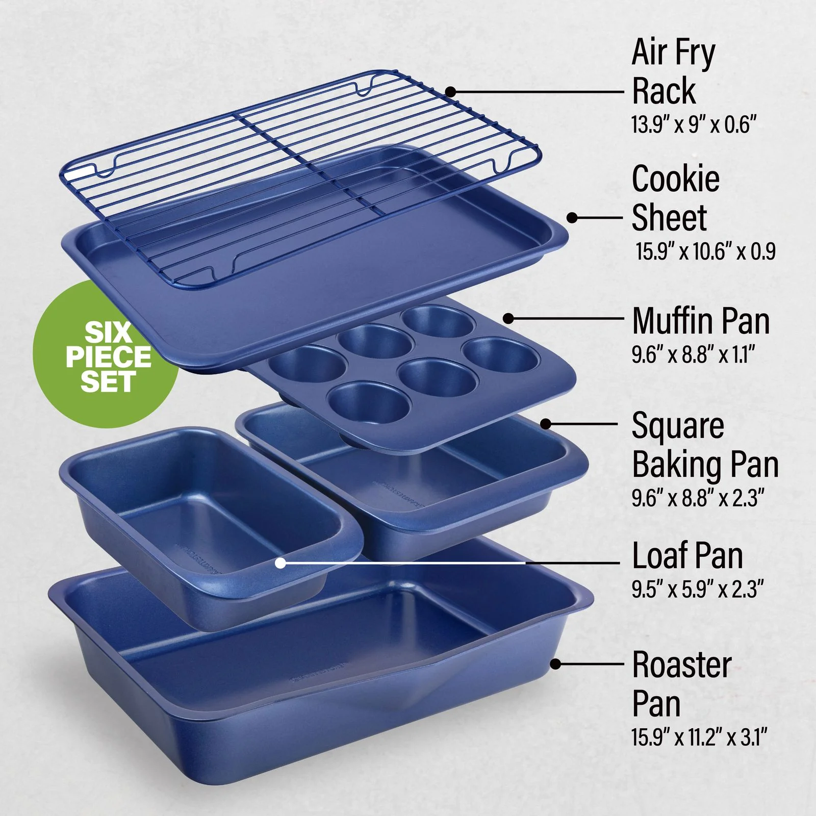 Granitestone Bake N' Stack 6 Piece Stackable Bakeware - Image 8