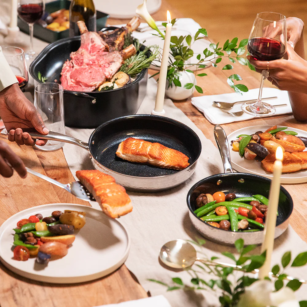 Granitestone 10-Piece Hammered Stainless Steel Pro Series Cookware Set - Image 6