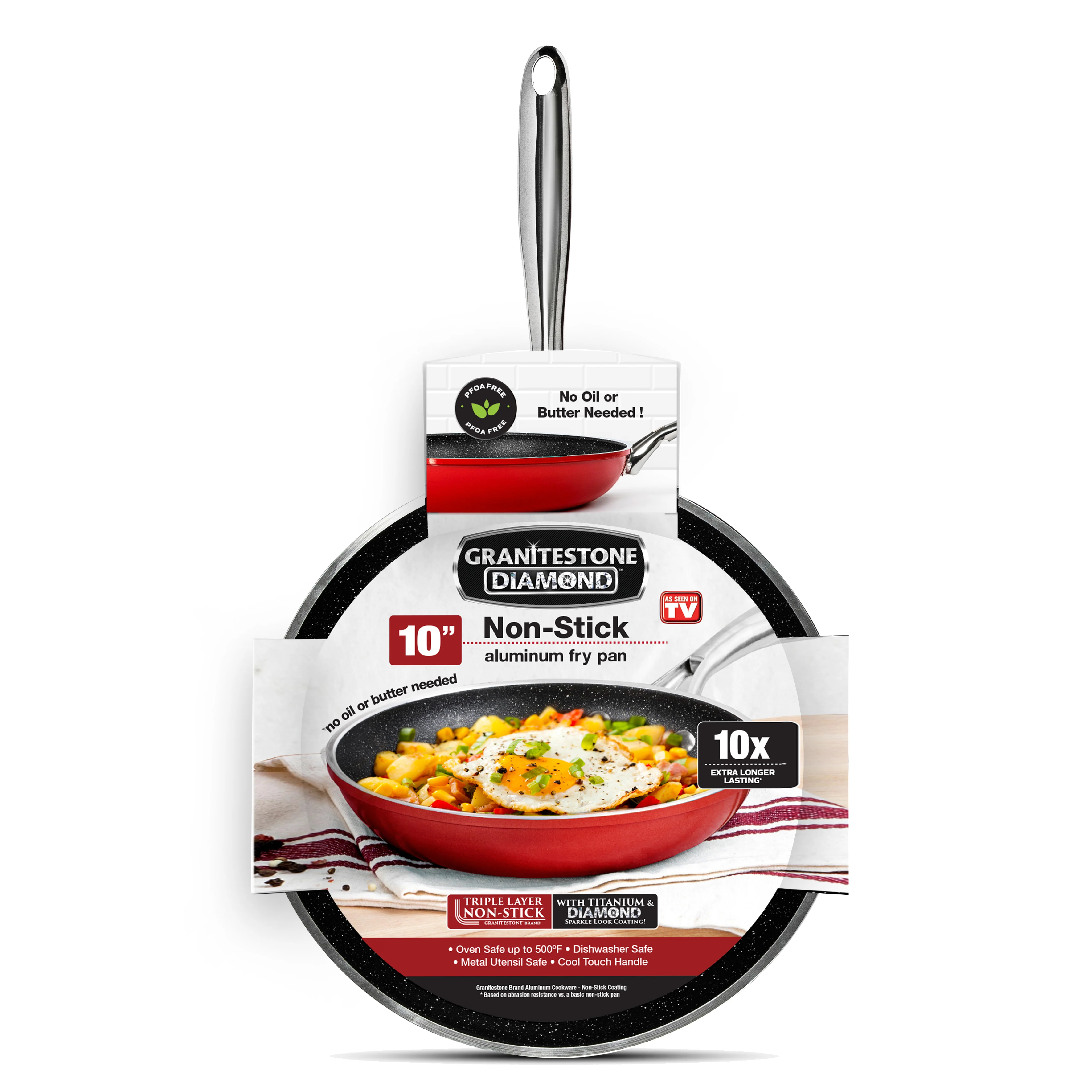 Granitestone 10" Non-Stick Round Fry Pan with titanium and diamond-infused coating - Image 27
