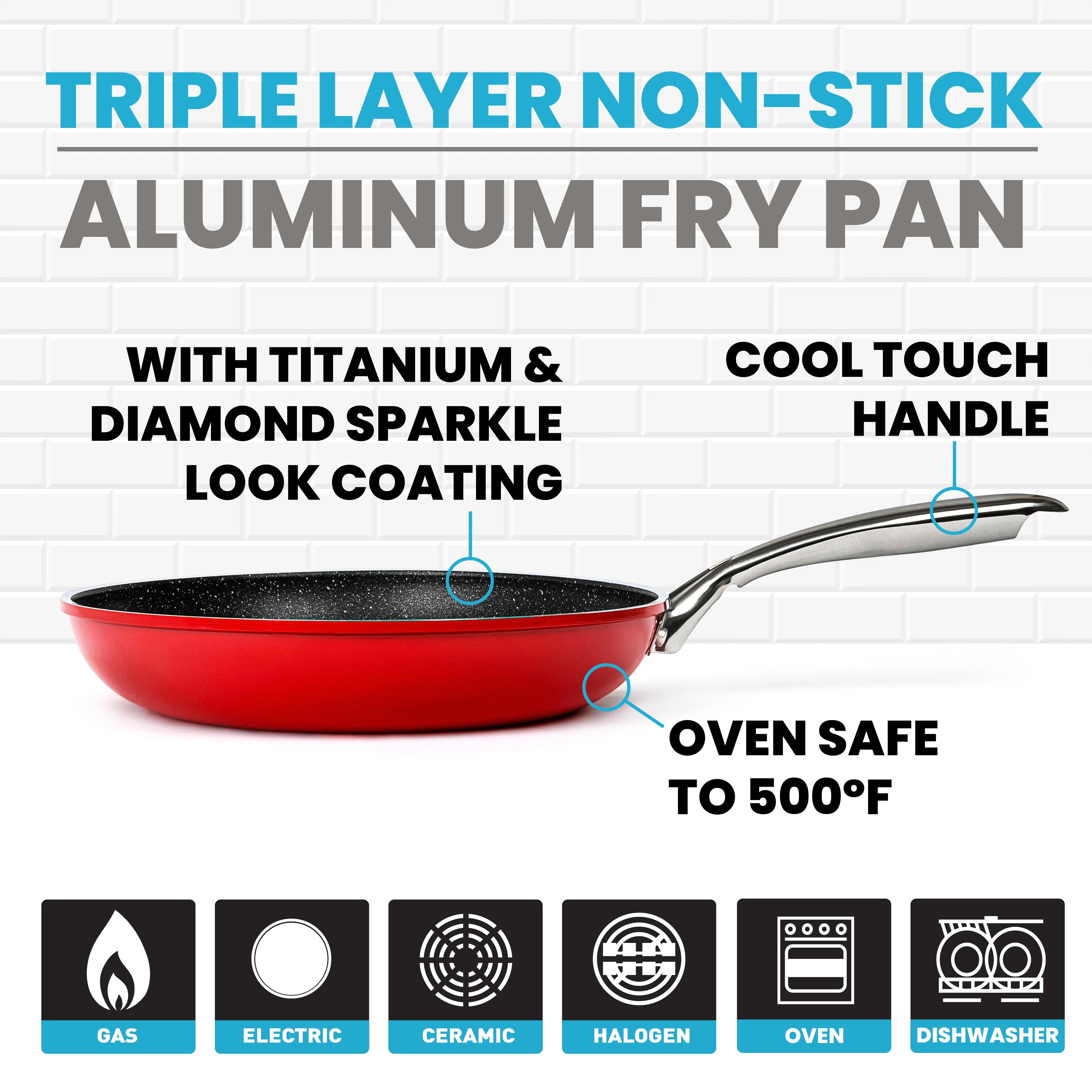 Granitestone 10" Non-Stick Round Fry Pan with titanium and diamond-infused coating - Image 28