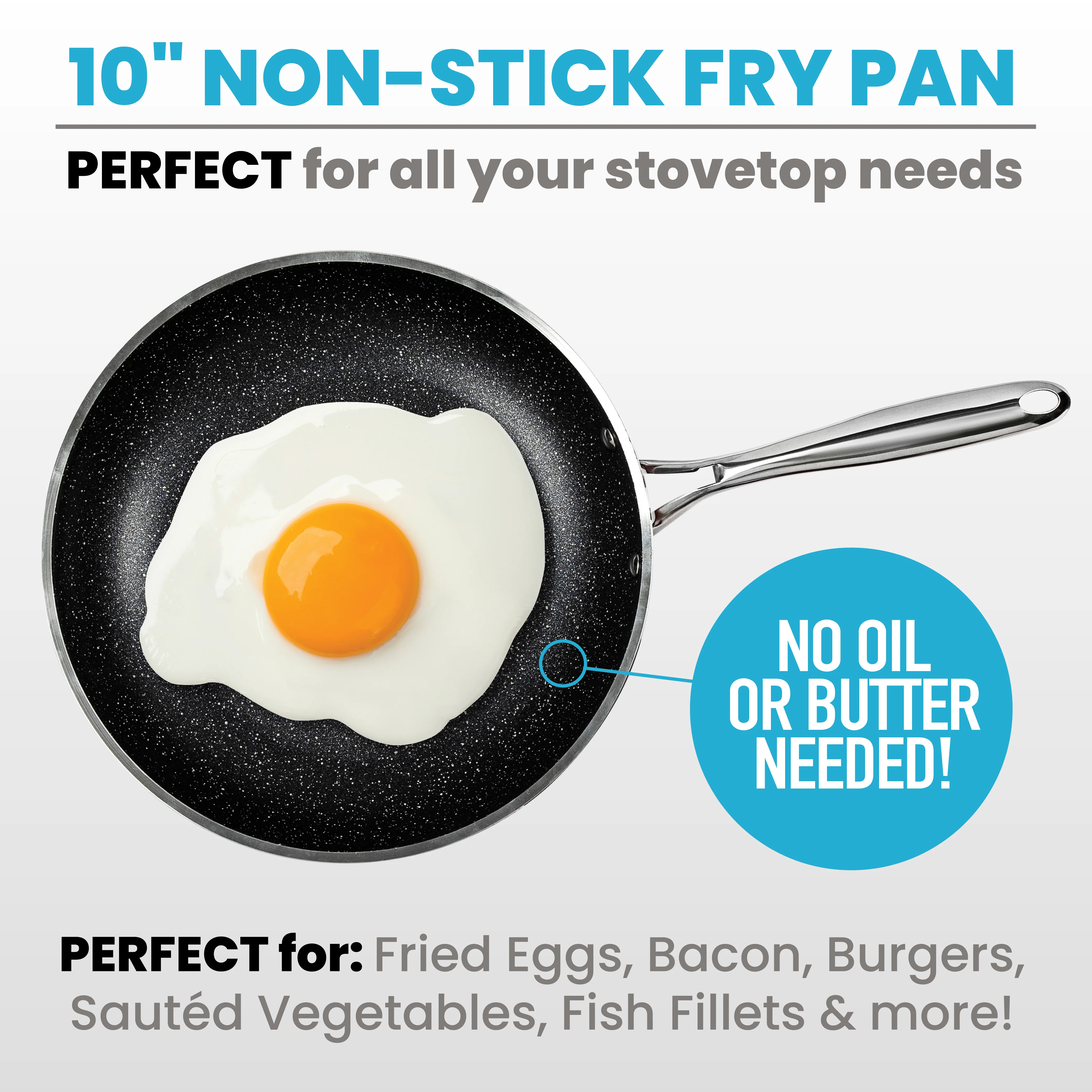 Granitestone 10" Non-Stick Round Fry Pan with titanium and diamond-infused coating - Image 29
